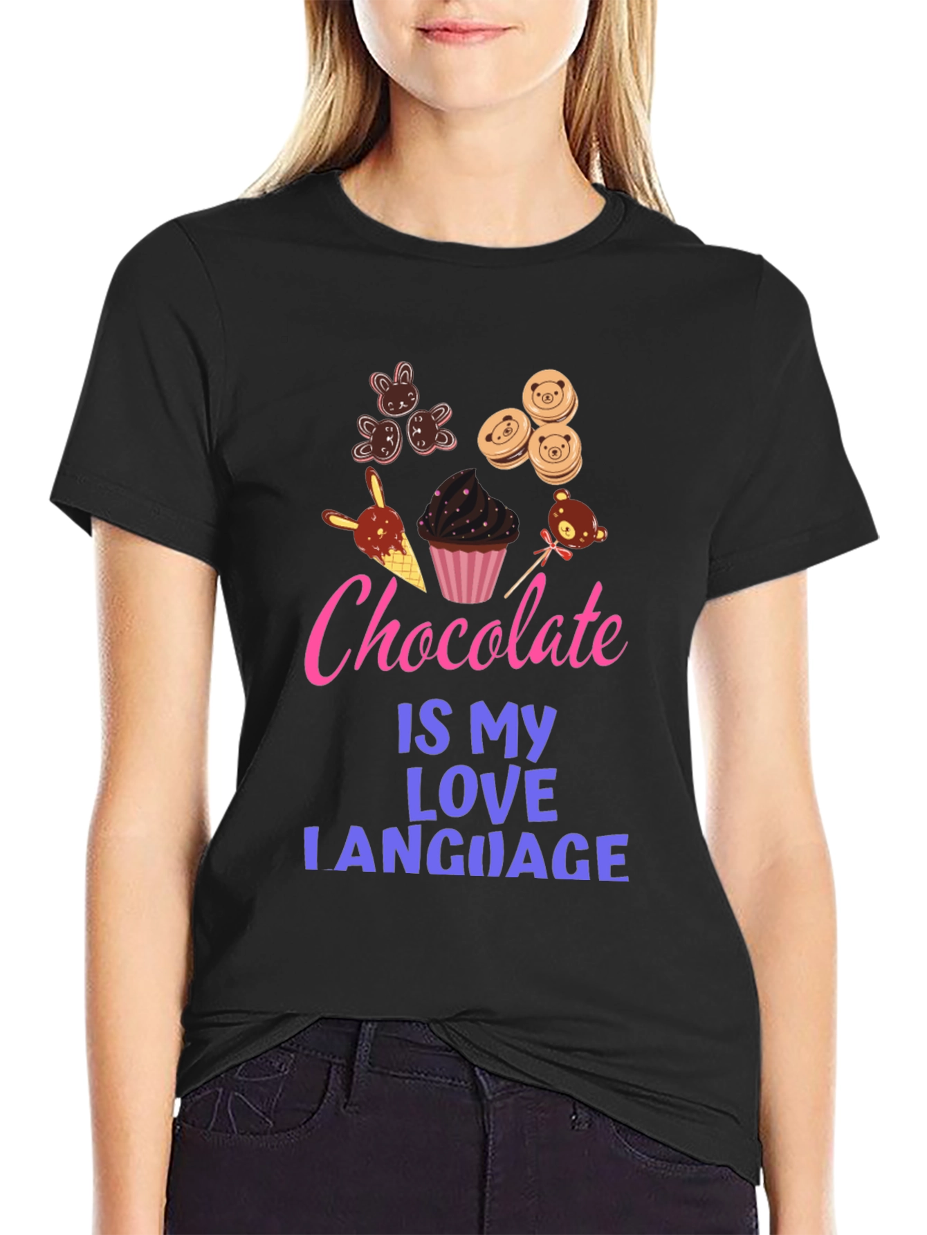 Black Chocolate Is My Love Language Graphic Tee view 2