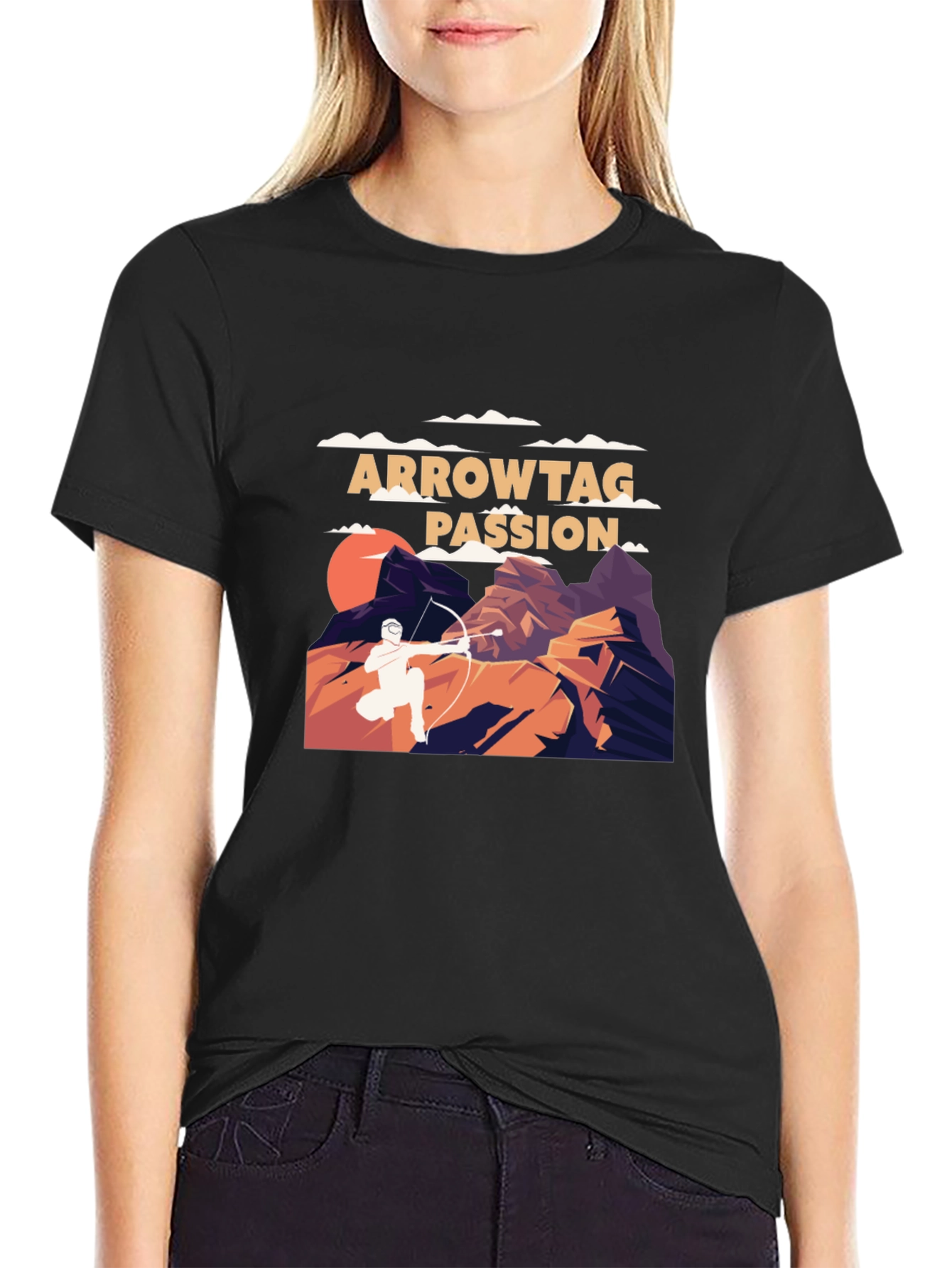 Black Arrowtag Passion T-Shirt: Archery Adventure Tee view 2