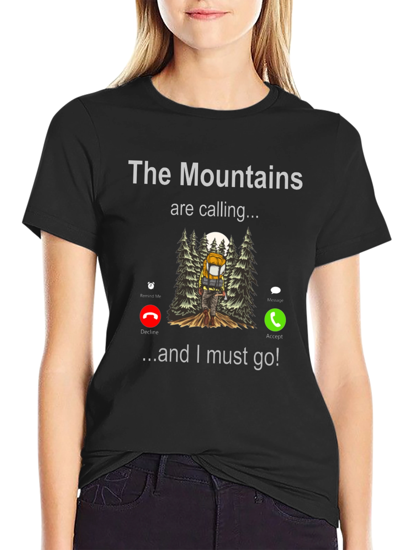 Black Mountains Calling T-Shirt - Hiker's Adventure Tee view 2