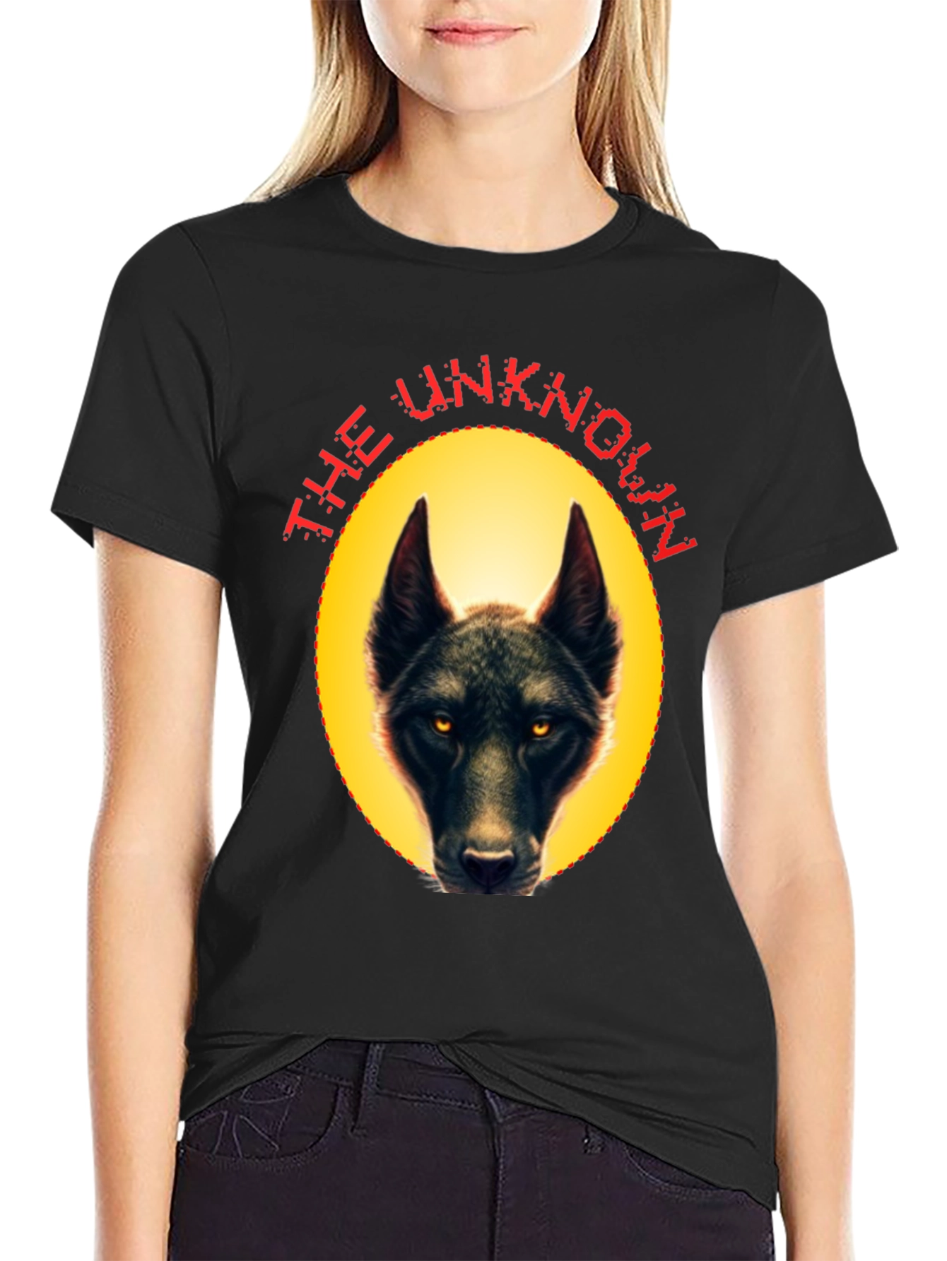 Black The Unknown Wolf Graphic Tee view 2