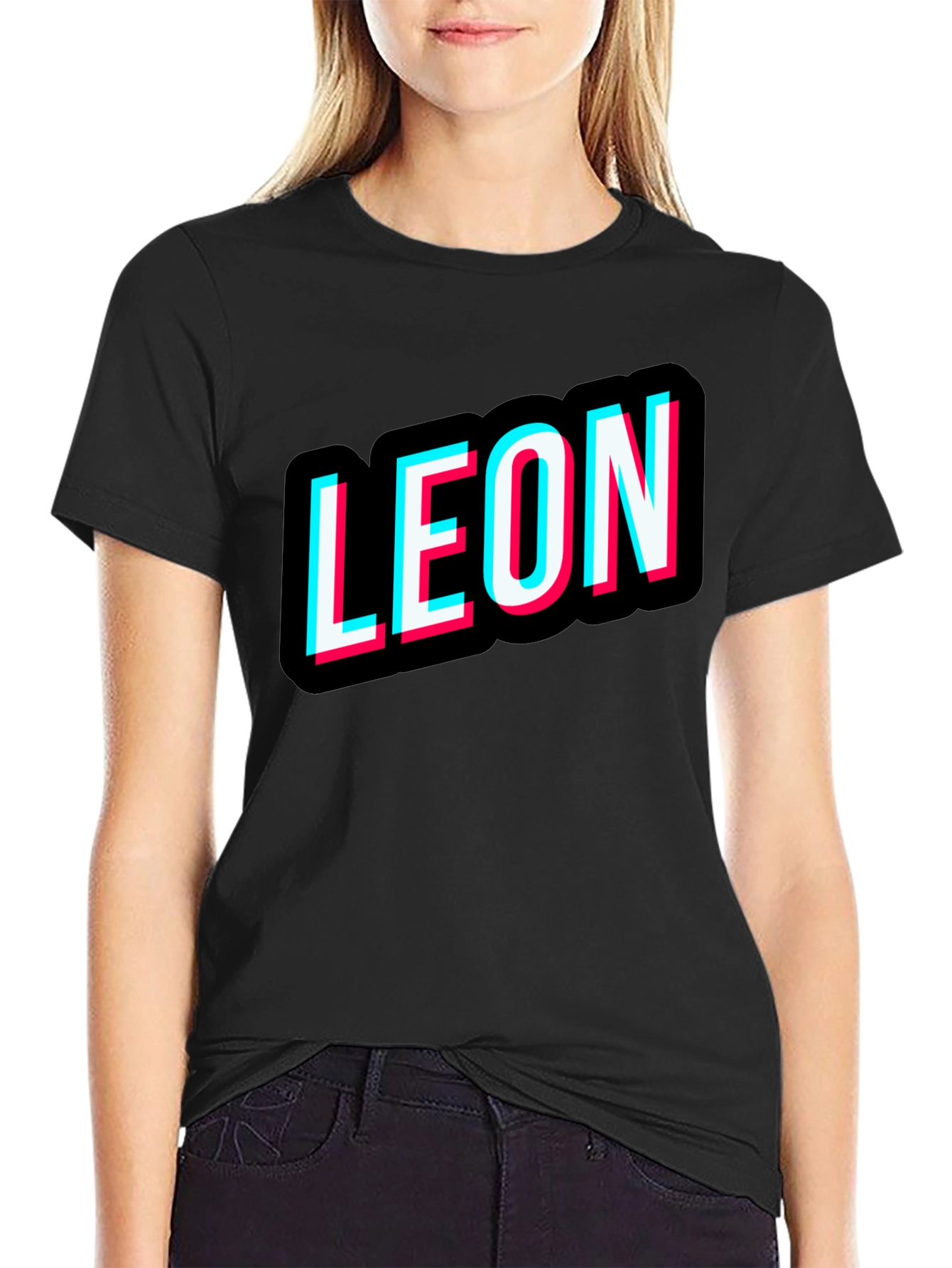 Black Leon T-Shirt Black Novelty Design Tee view 2