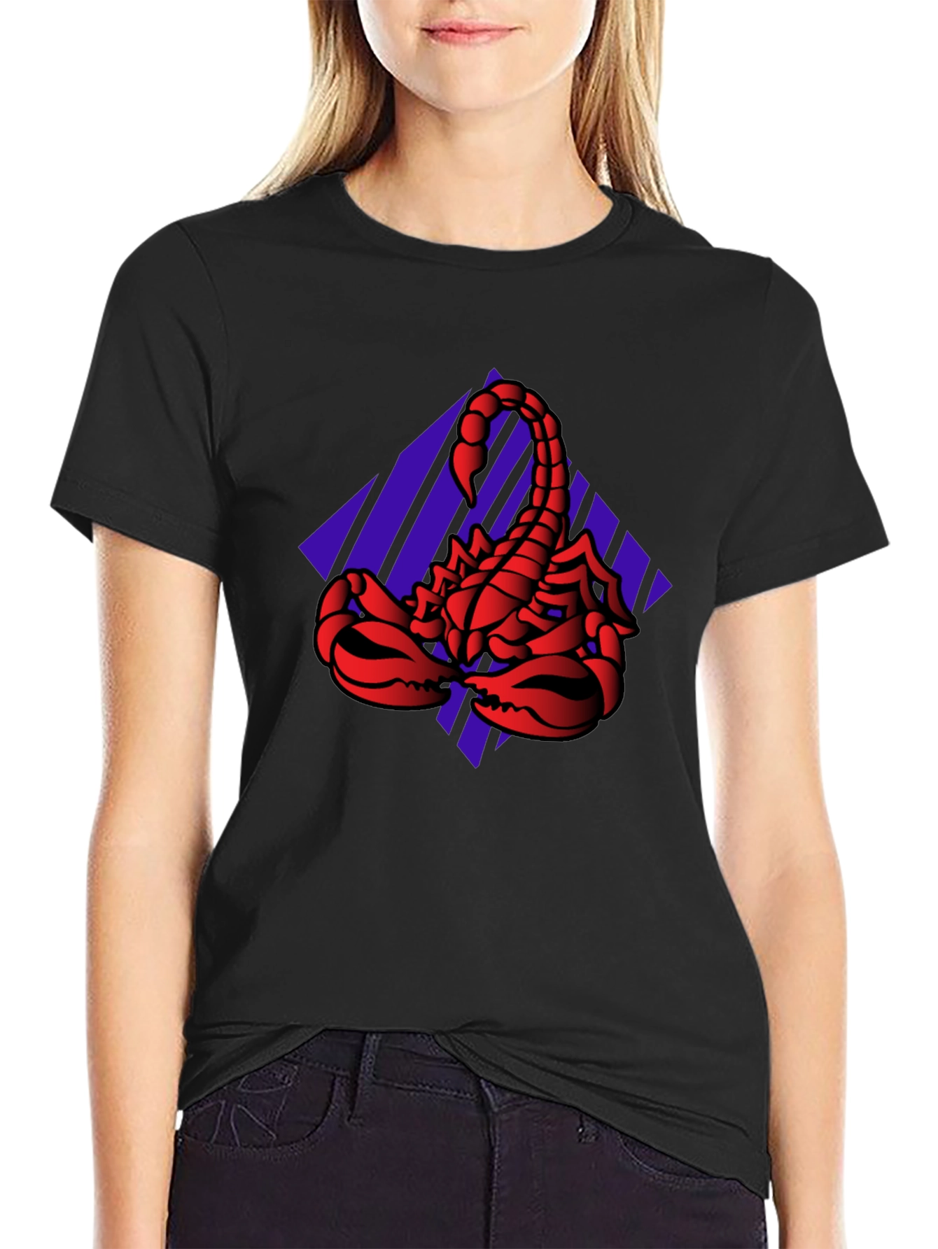 Black Scorpion Graphic Tee - Bold Red Design view 2