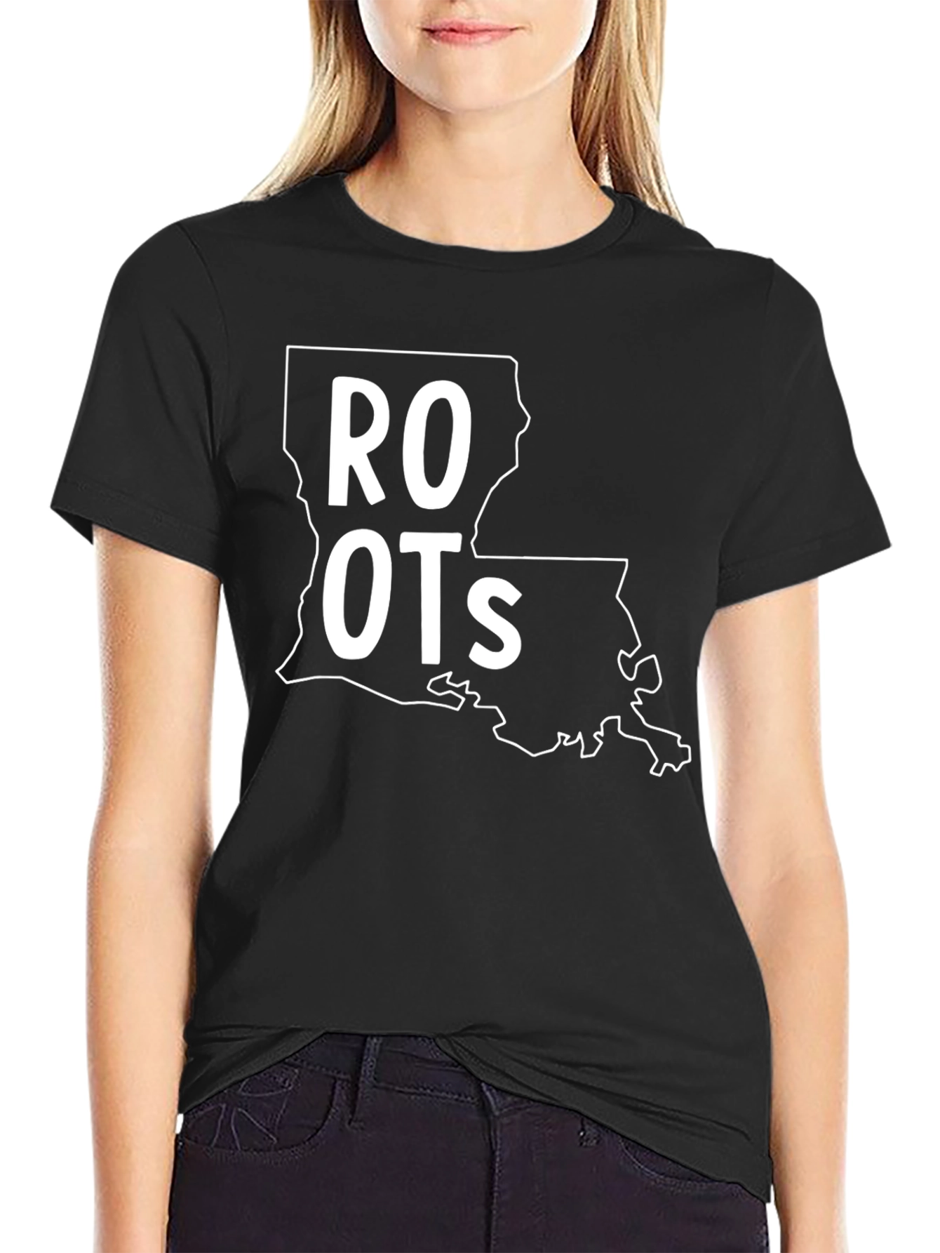 Black Louisiana Roots T-Shirt - State Pride view 2