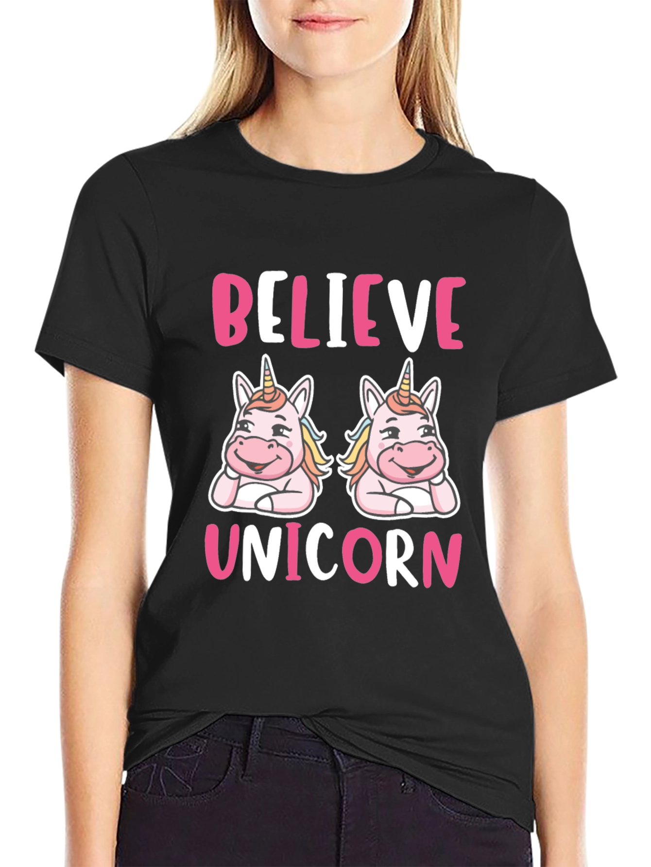 Black Believe Unicorn T-Shirt view 2