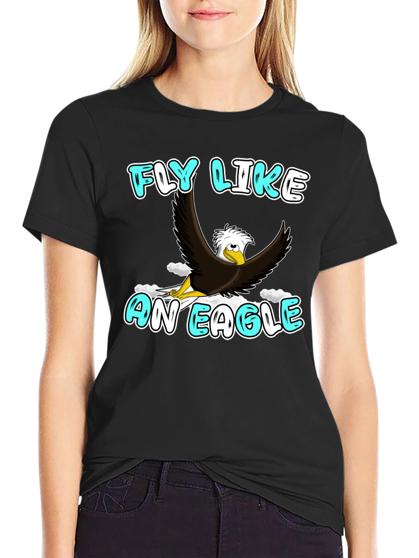 Black Fly Like An Eagle Graphic Tee view 2