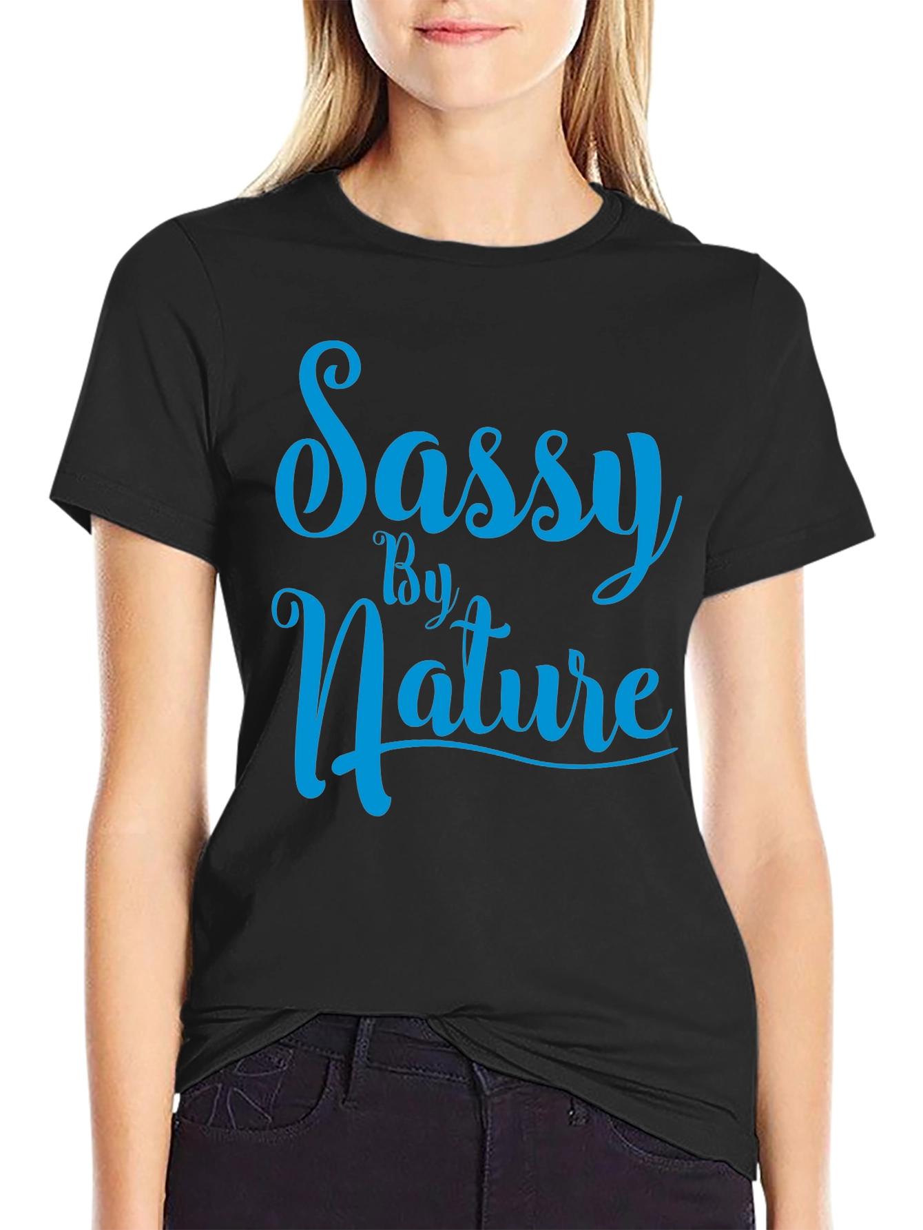 Black Sassy By Nature Graphic Tee view 2