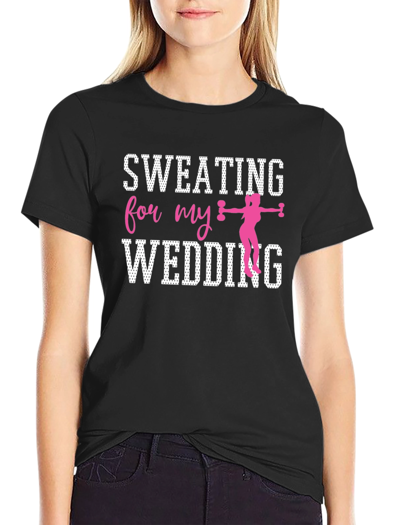 Black Sweating for My Wedding T-Shirt view 2
