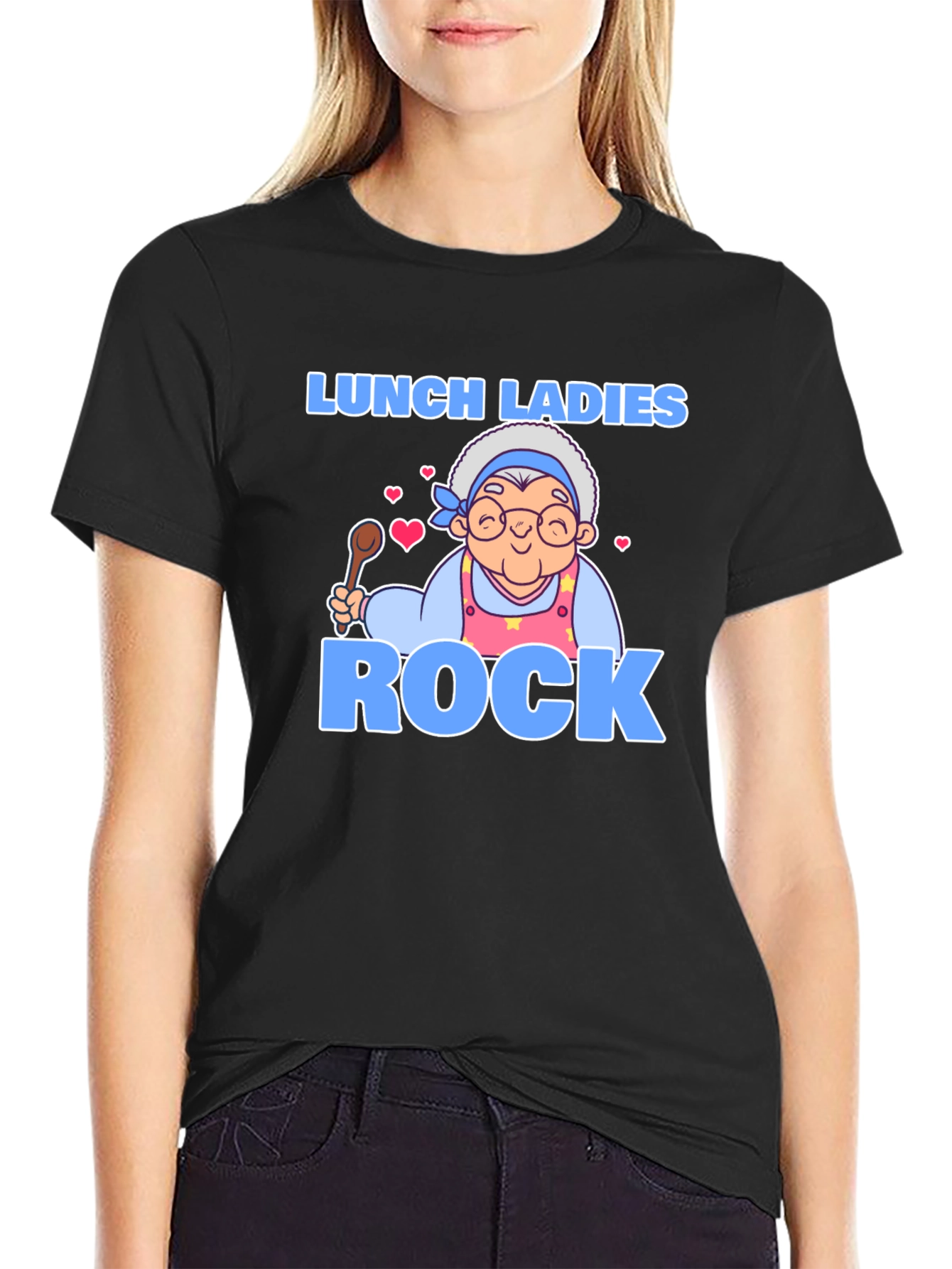 Black Lunch Ladies Rock T-Shirt view 2