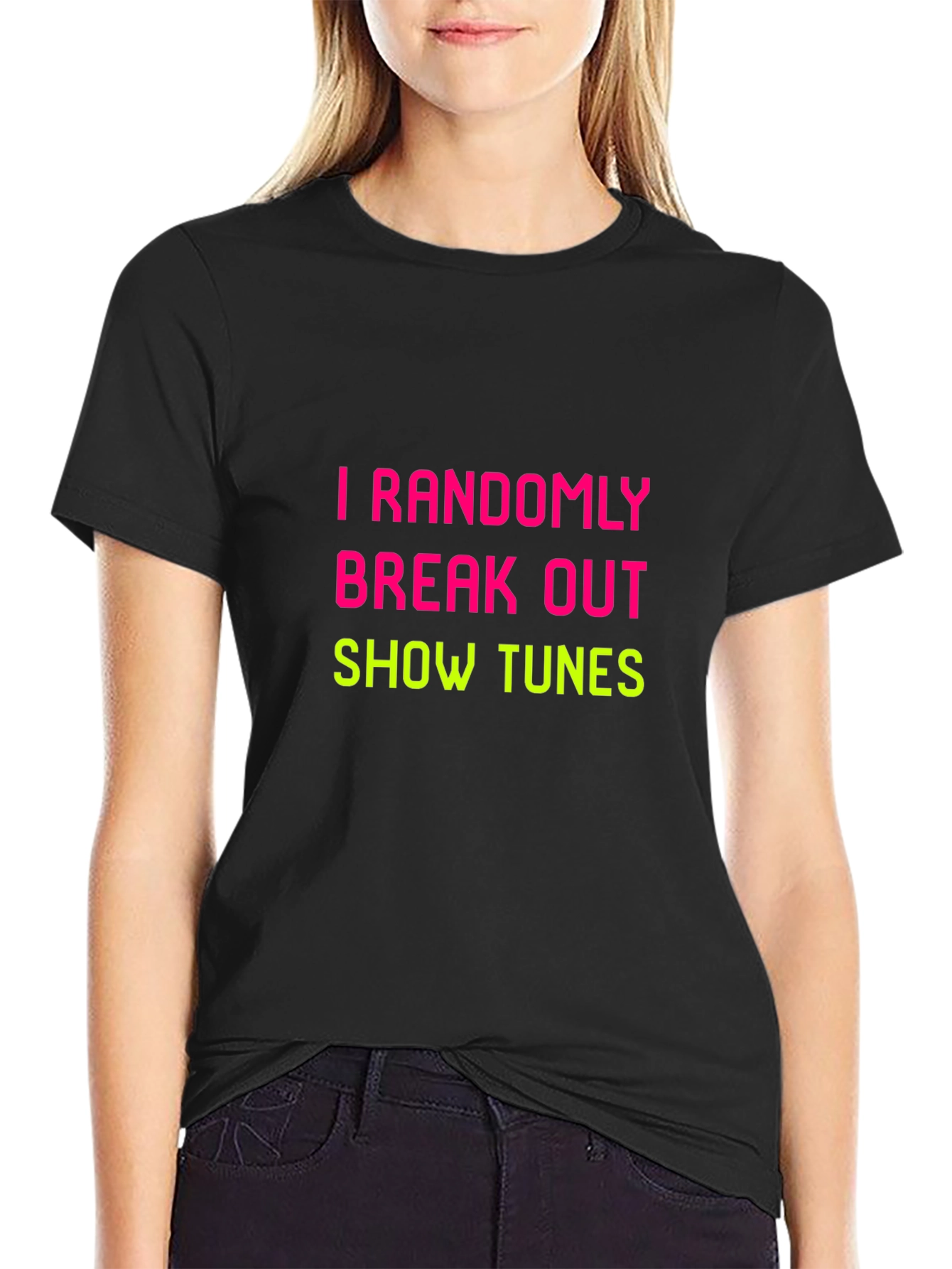 Black Random Show Tunes Graphic Tee view 2