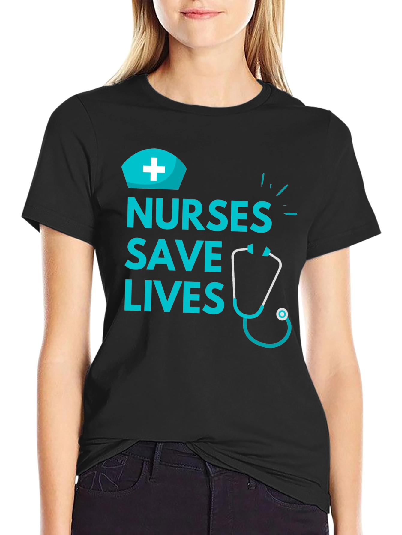 Black Nurses Save Lives Graphic Tee view 2