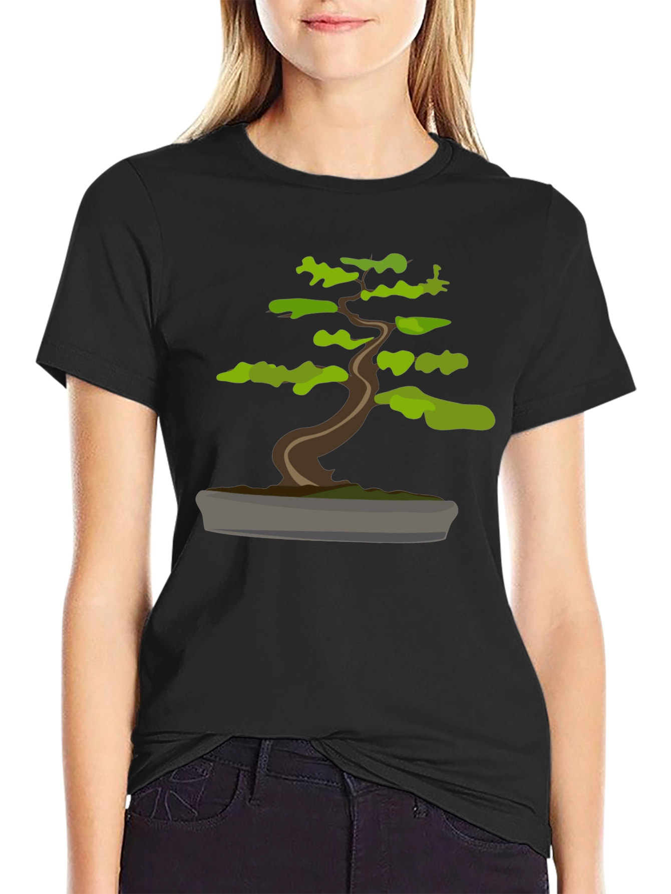 Black Bonsai Tree Graphic Tee - Unisex view 2