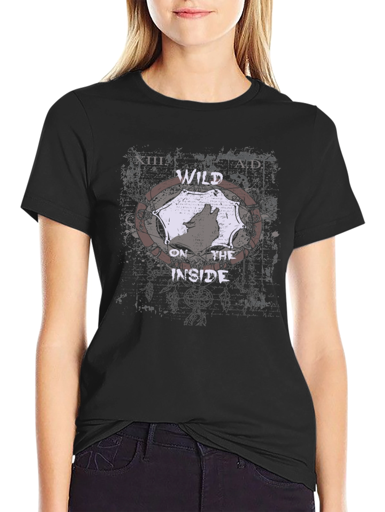 Black Wild Inside Graphic Tee - Men's Black T-Shirt view 2