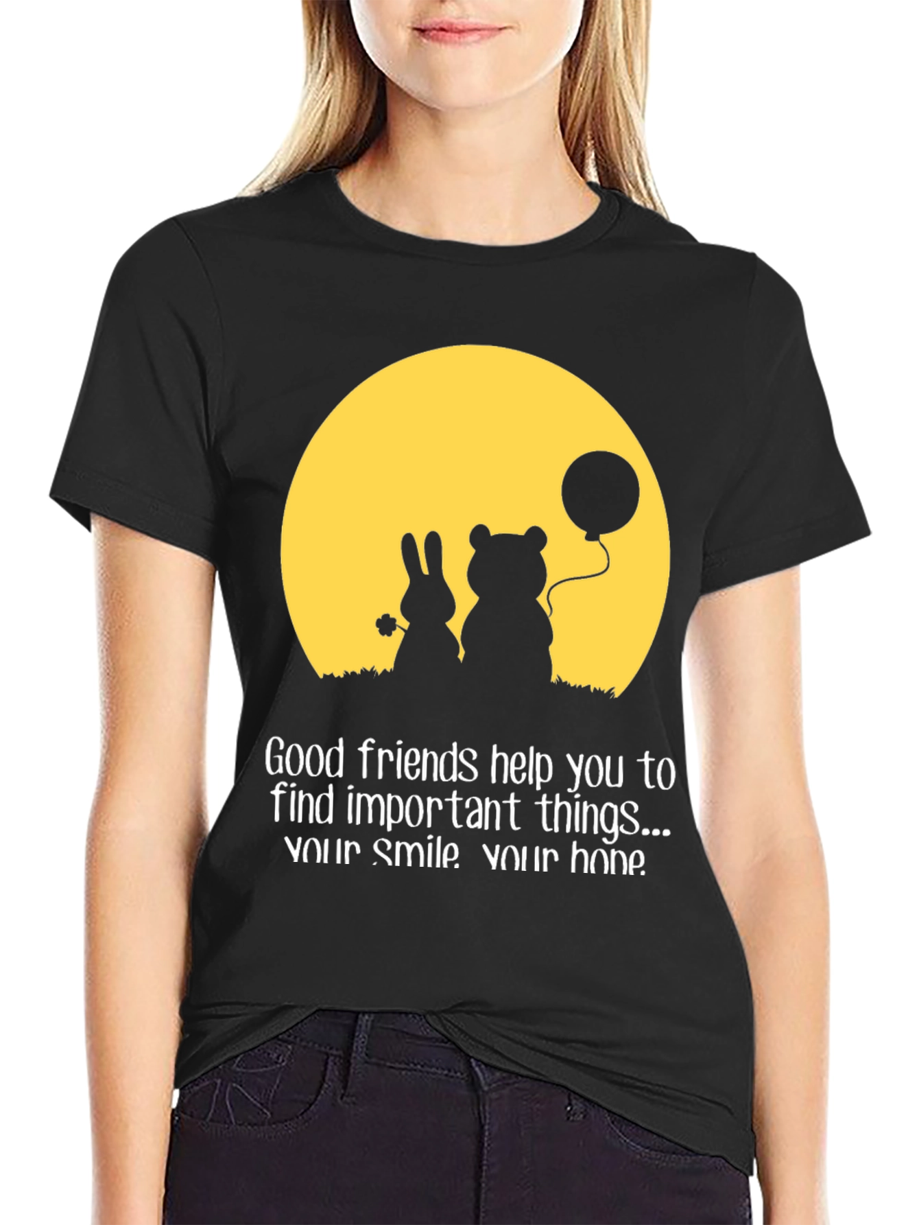 Black Good Friends T-Shirt view 2