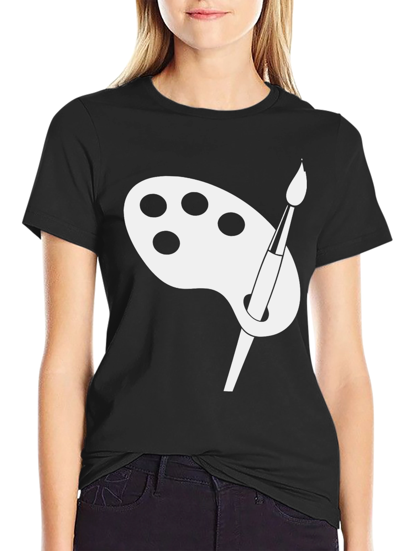 Black Artist Palette T-Shirt - Creative Art Design view 2