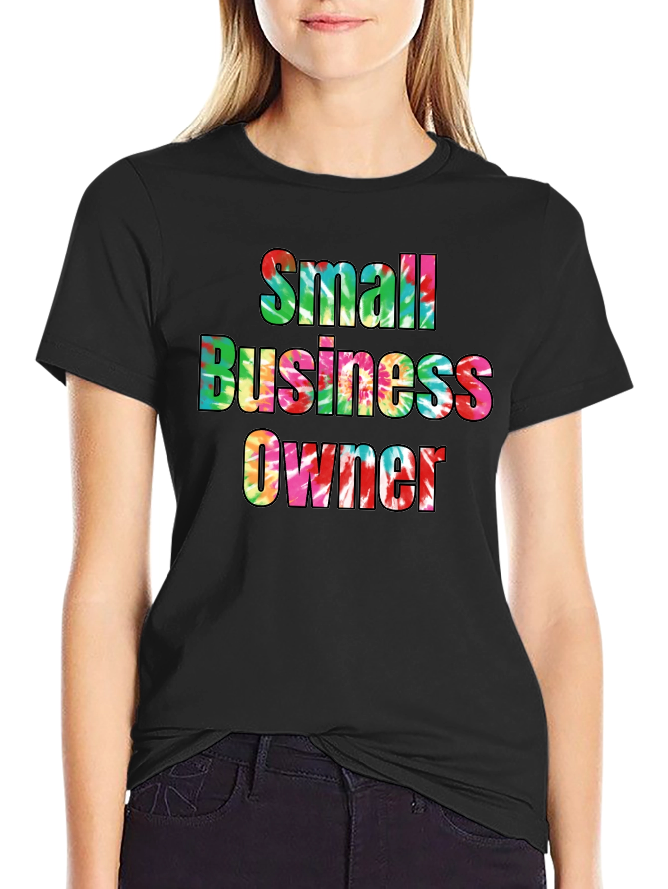 Black Small Business Owner Tie Dye T-Shirt view 2
