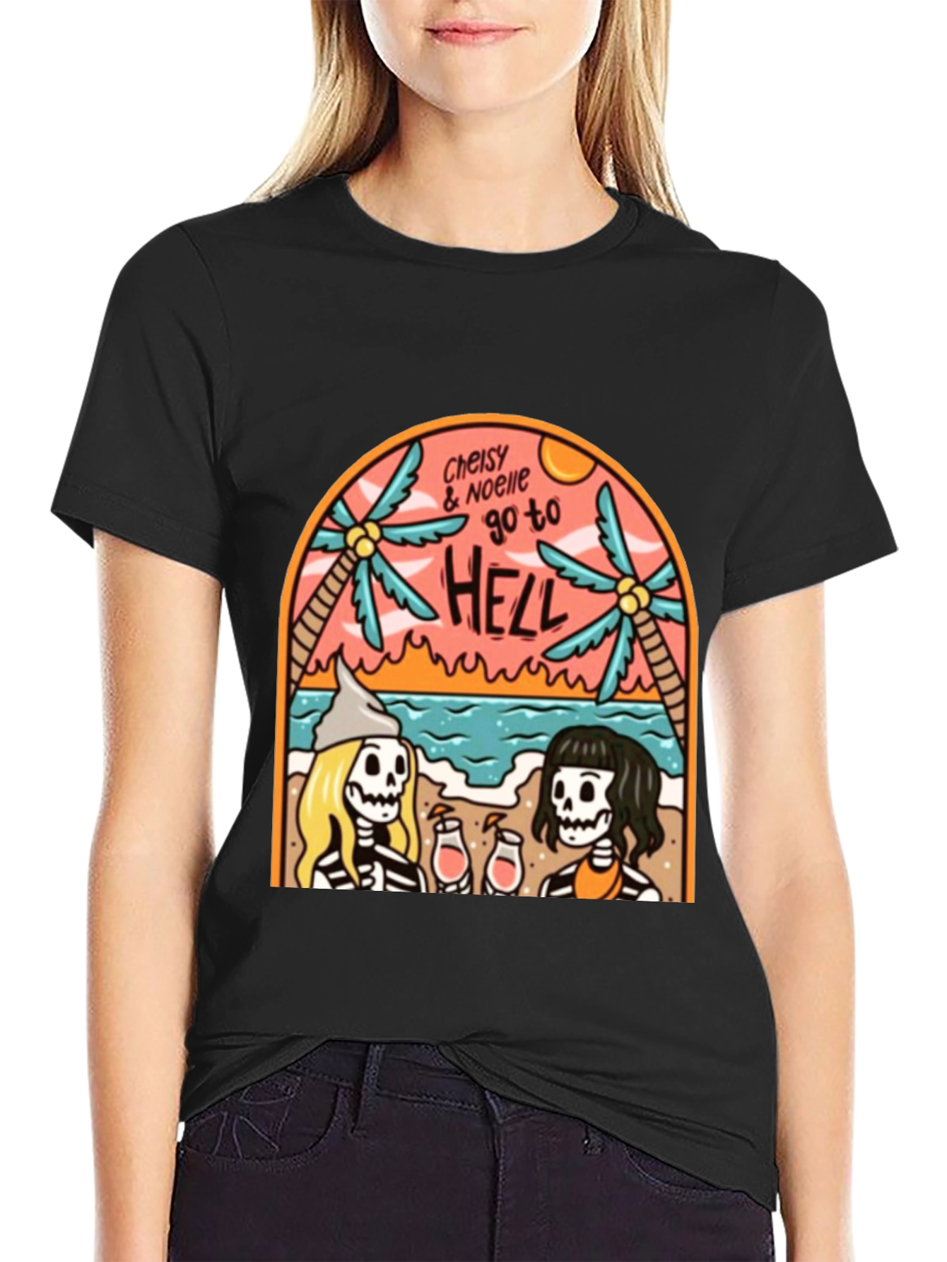 Black Cheisy & Noelle Go To HELL T-Shirt view 2