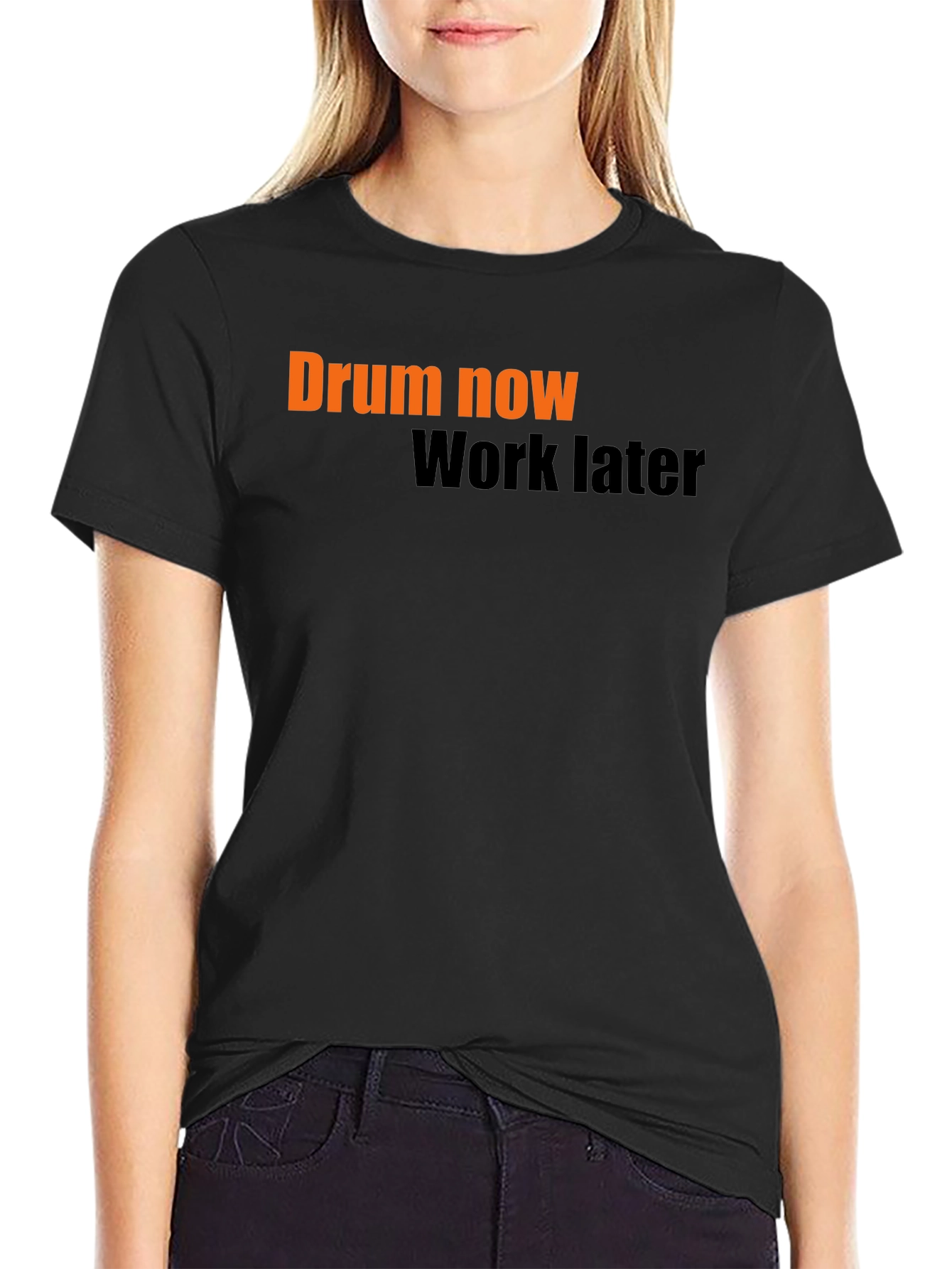 Black Drum Now, Work Later - Men's Graphic Tee view 2