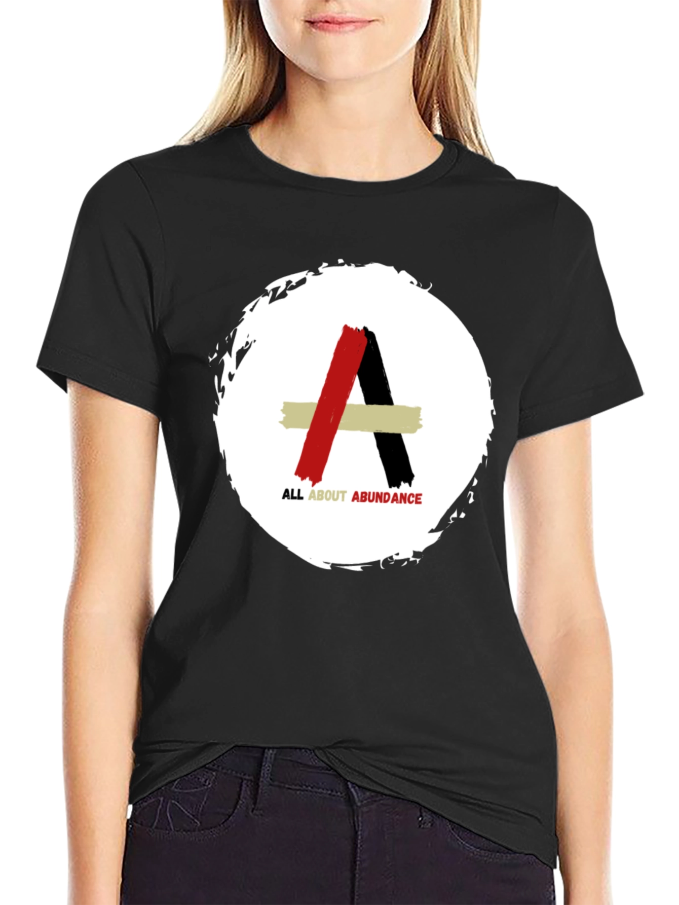 Black All About Abundance Graphic Tee - Black view 2
