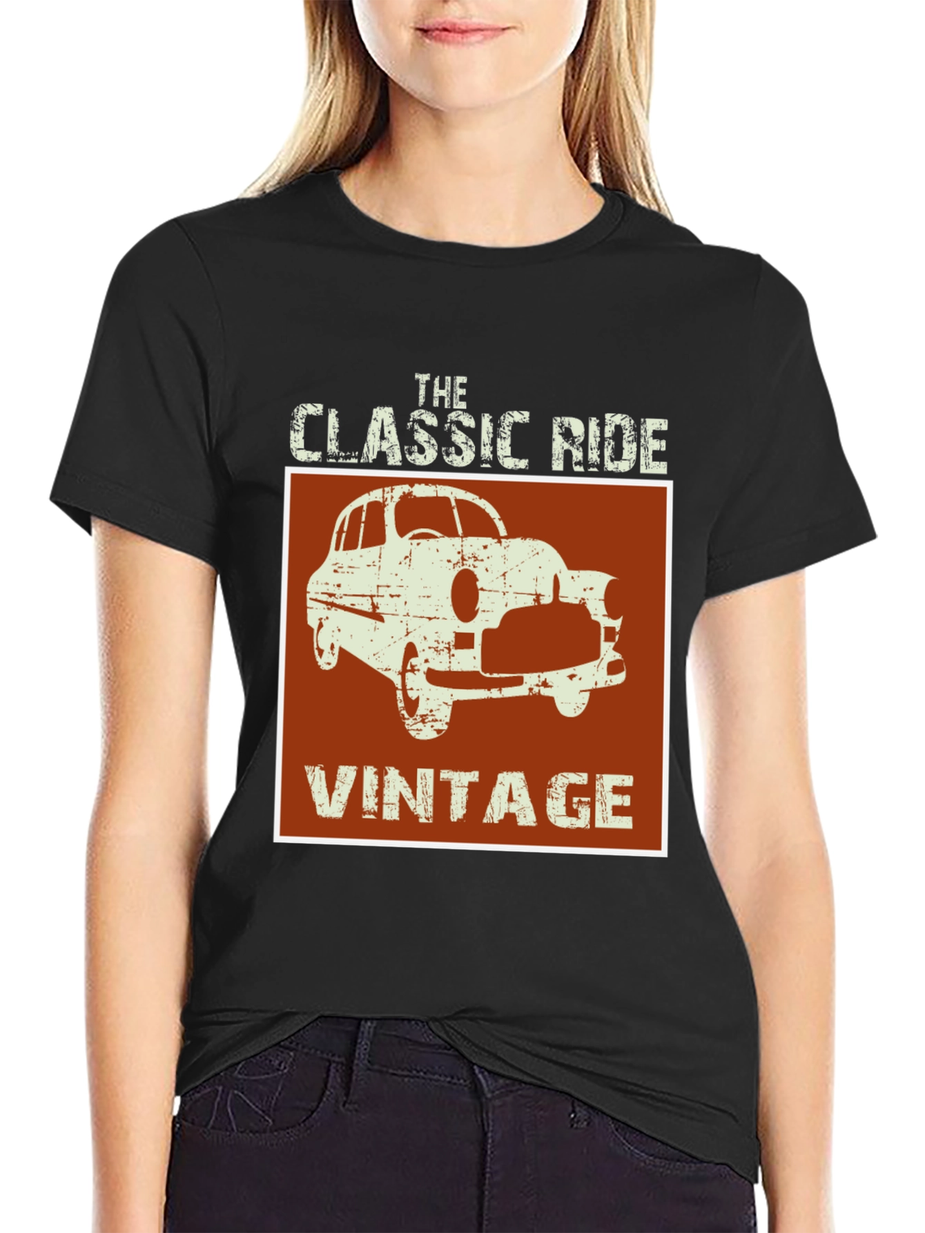 Black Vintage Classic Ride Graphic Tee view 2