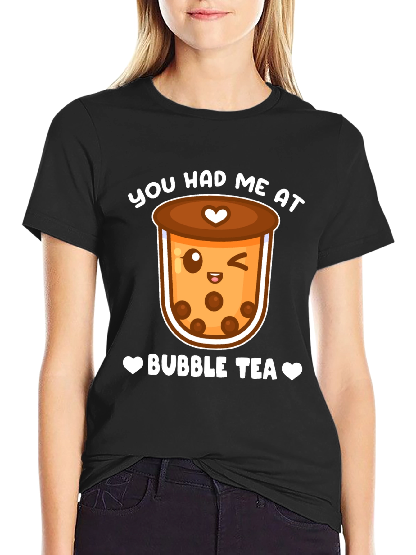 Black You Had Me At Bubble Tea Graphic T-Shirt view 2