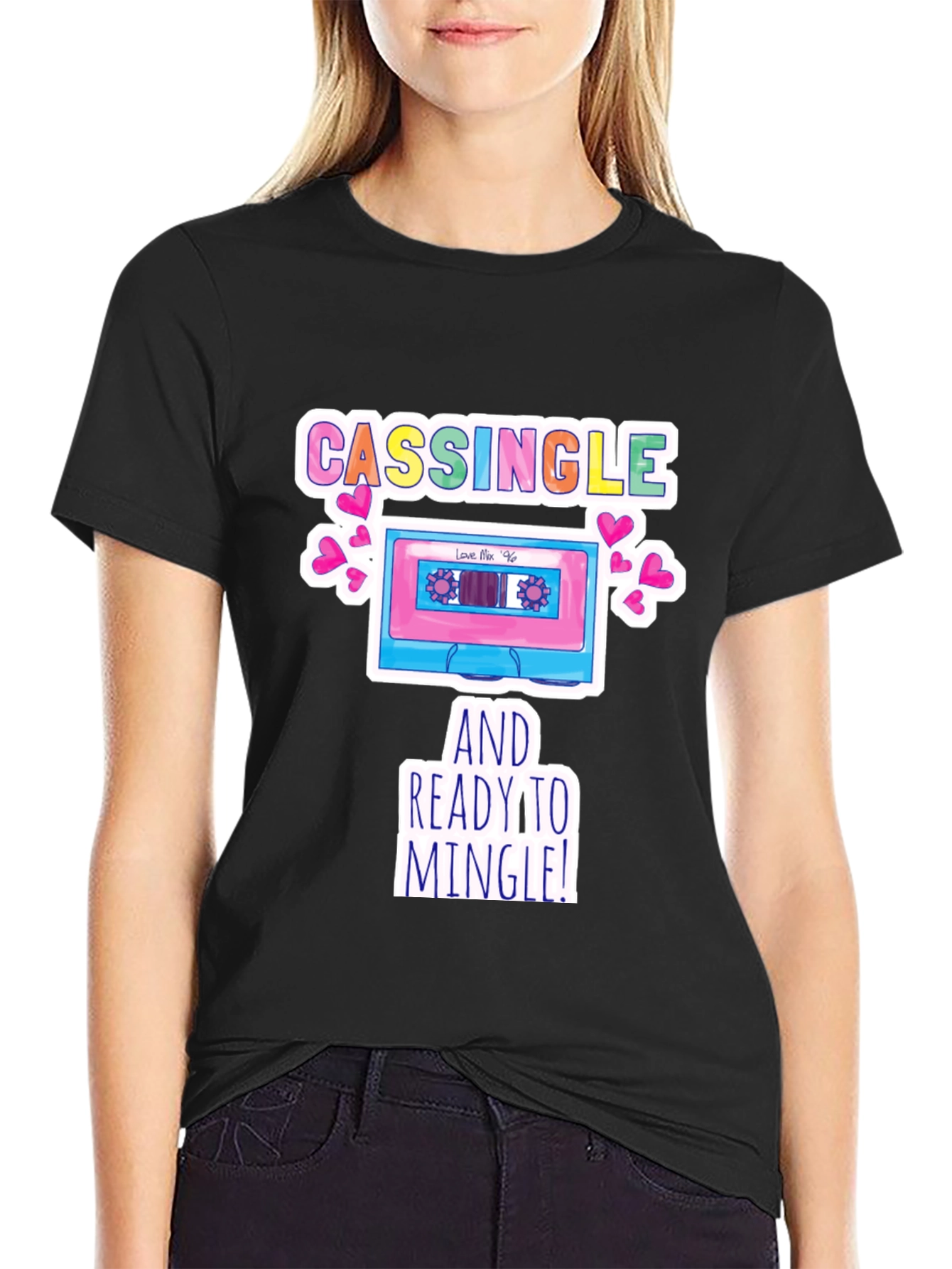 Black Cassingle and Ready to Mingle T-Shirt view 2