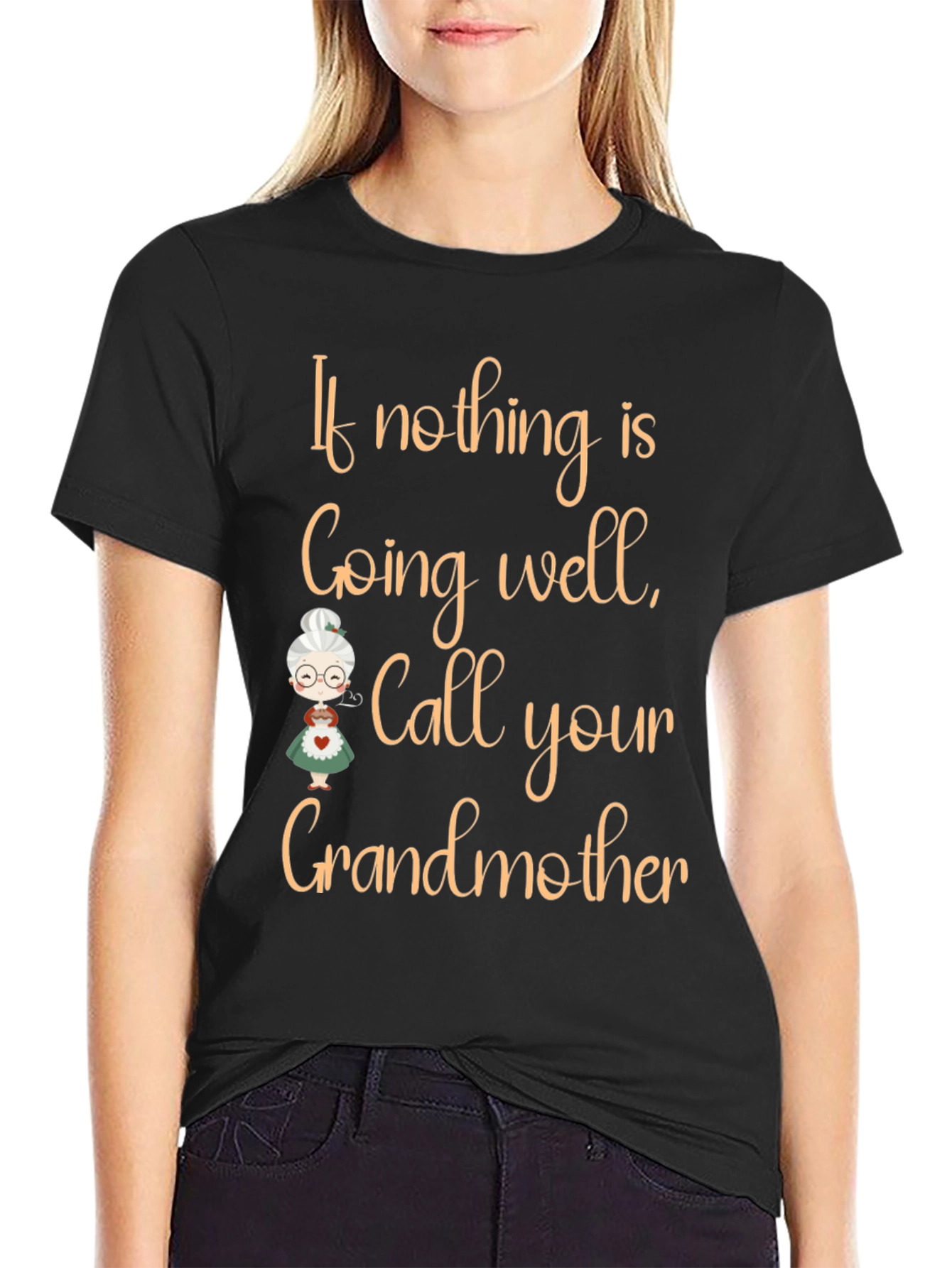 Black Call Your Grandmother T-Shirt view 2