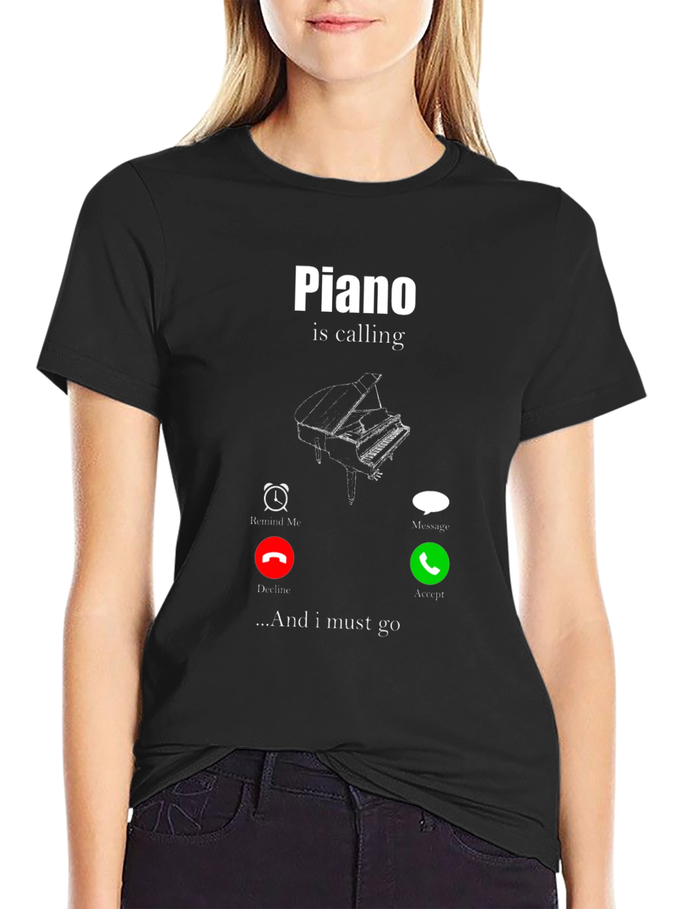 Piano Is Calling T-Shirt - Music Lover Tee - 2