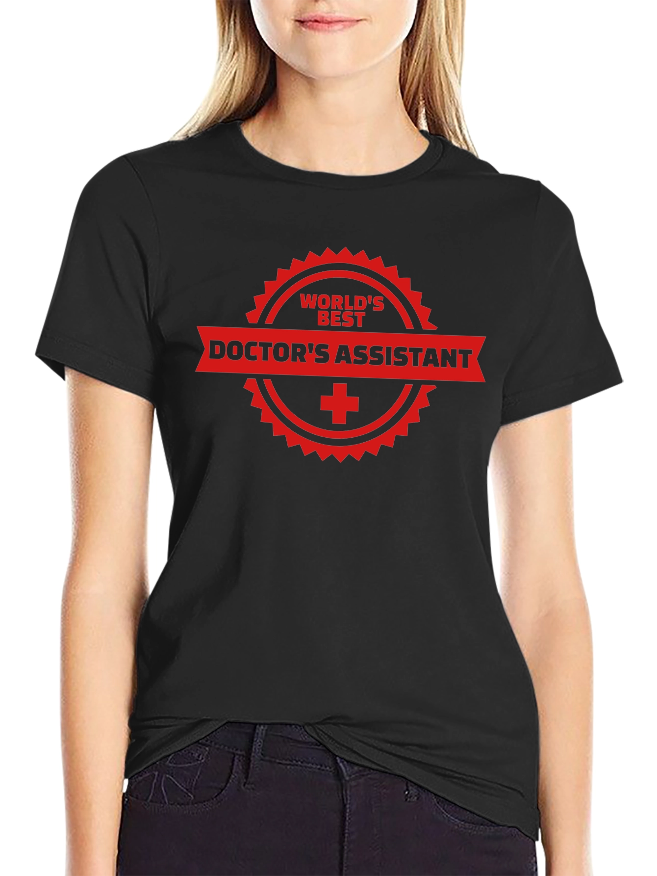 Black World's Best Doctor's Assistant Graphic Tee view 2