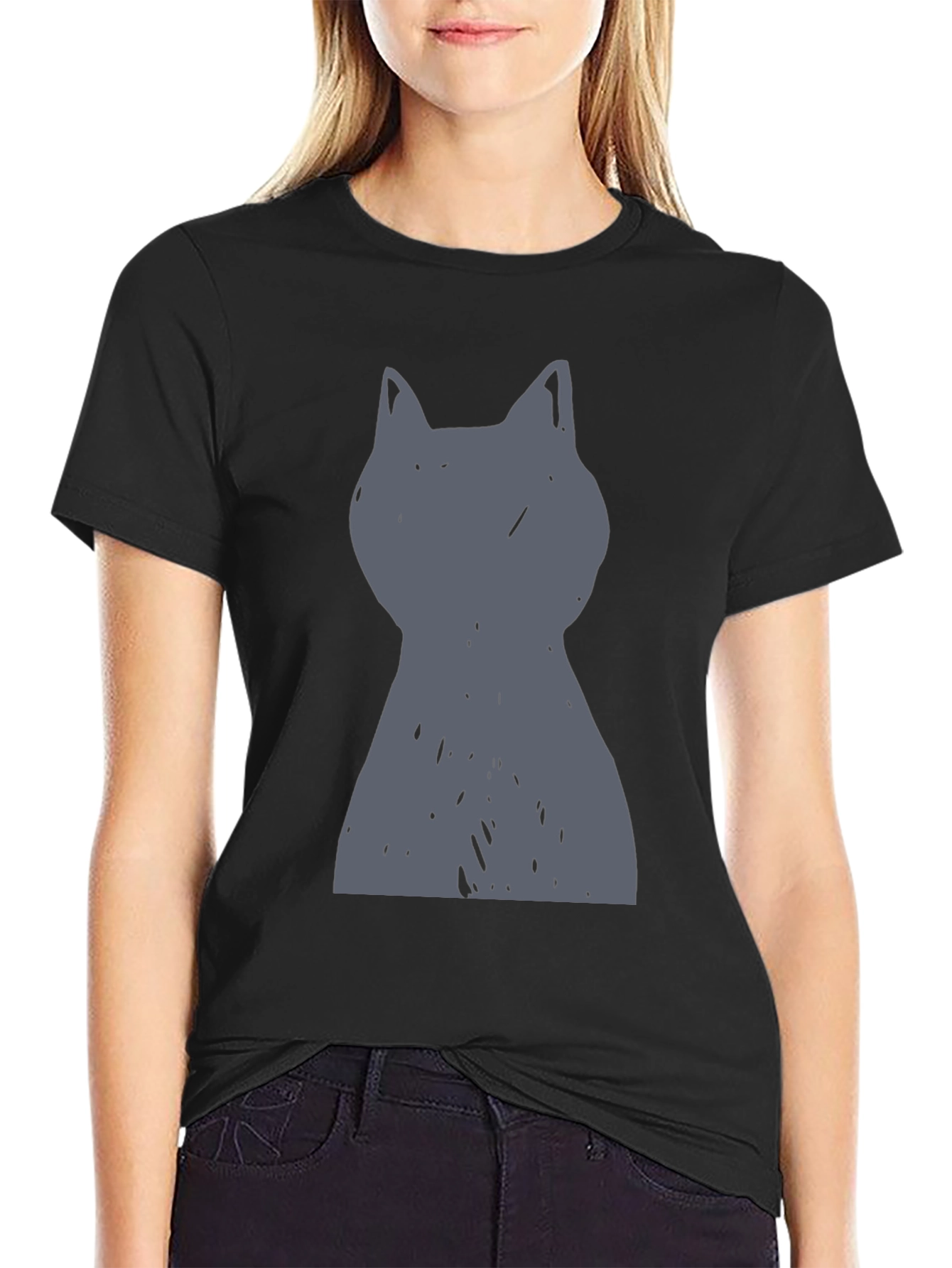 Black Cool Cat Graphic Tee - Men's Black T-Shirt view 2