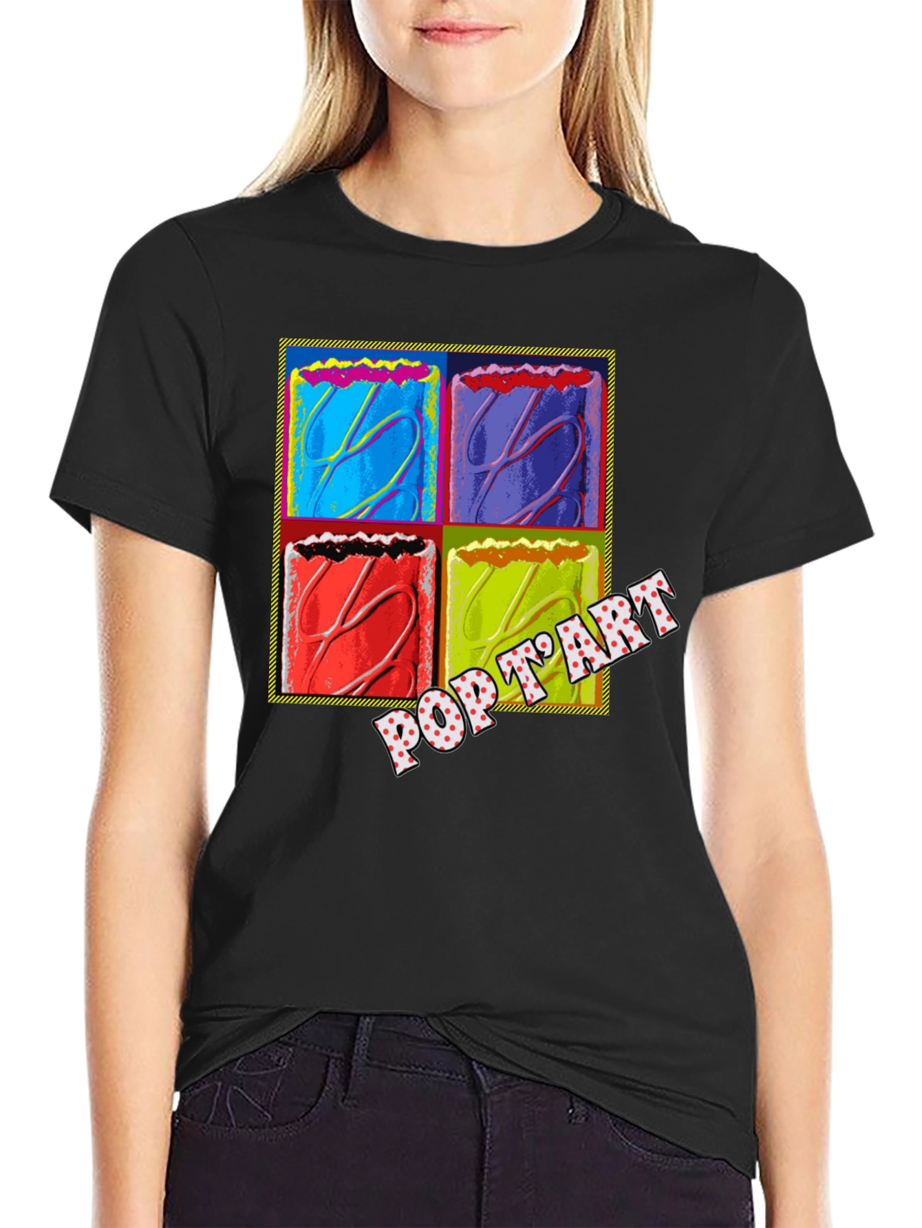 Black Pop Art Pop-Tart T-Shirt view 2