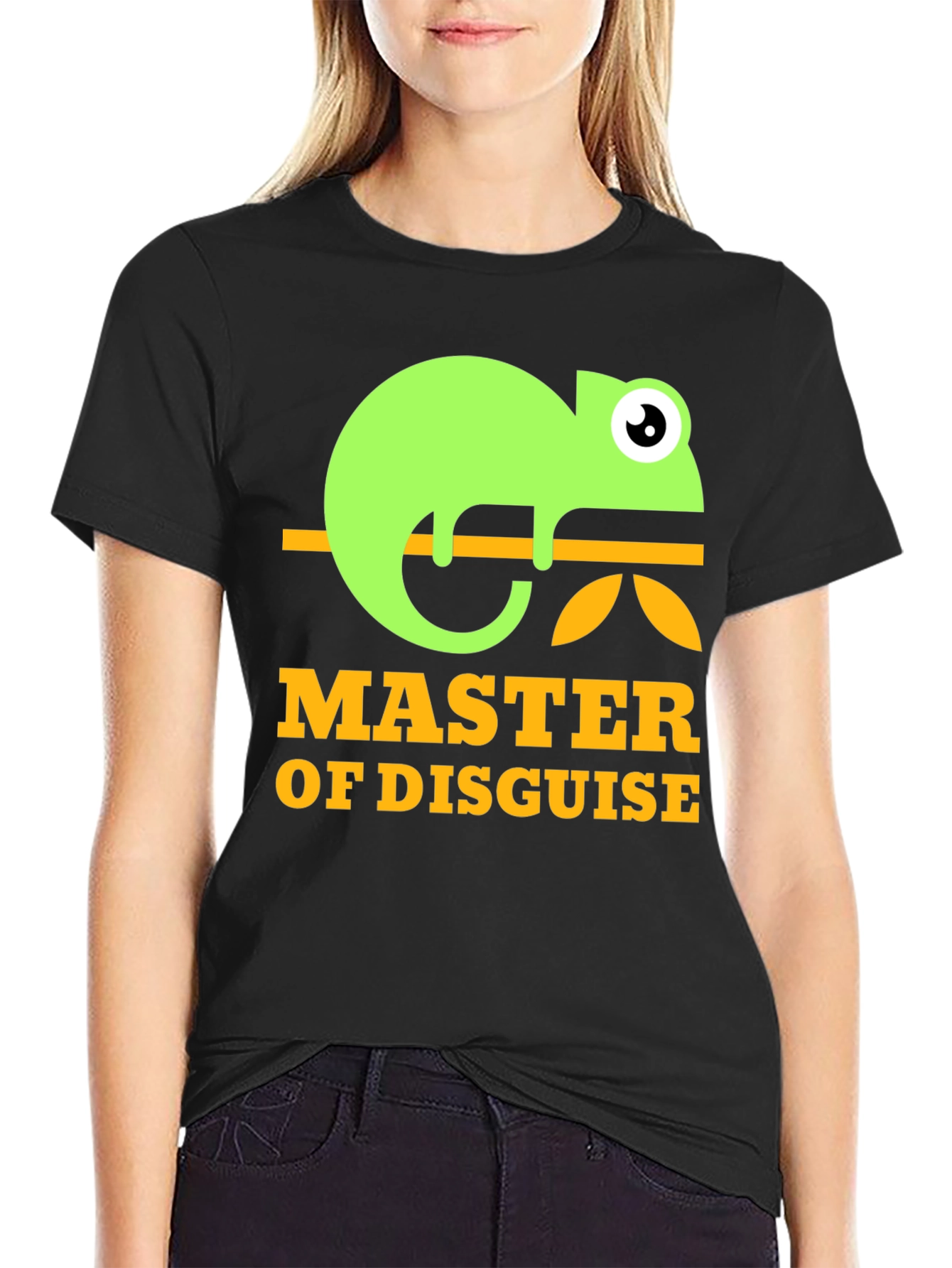 Black Master of Disguise Chameleon T-Shirt view 2