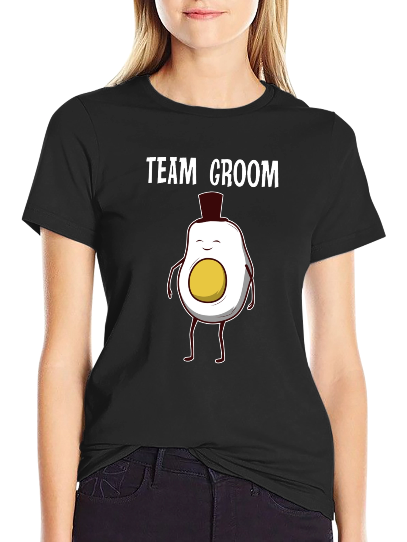 Black Team Groom Novelty Graphic T-Shirt view 2