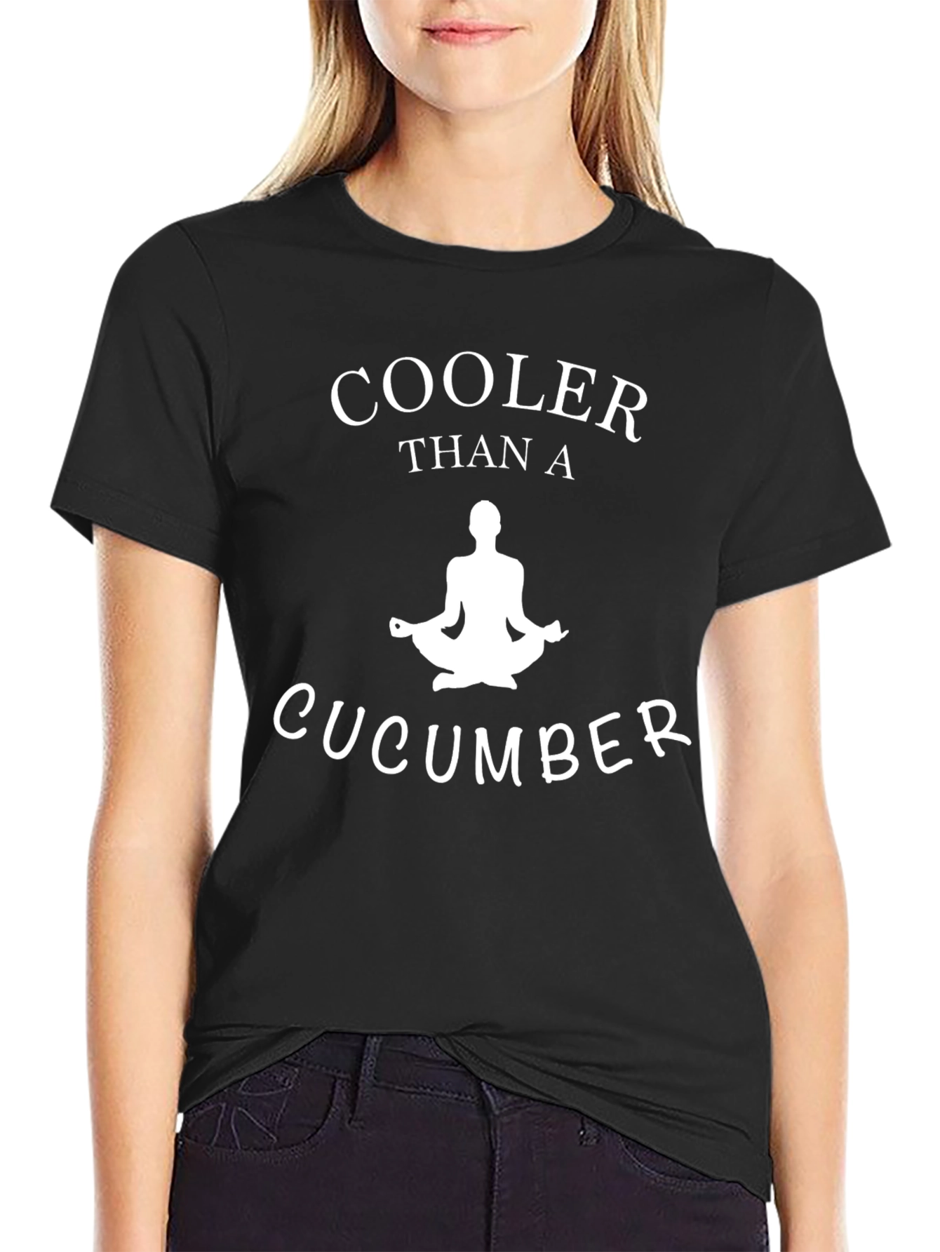 Black Cooler Than a Cucumber Graphic Tee view 2