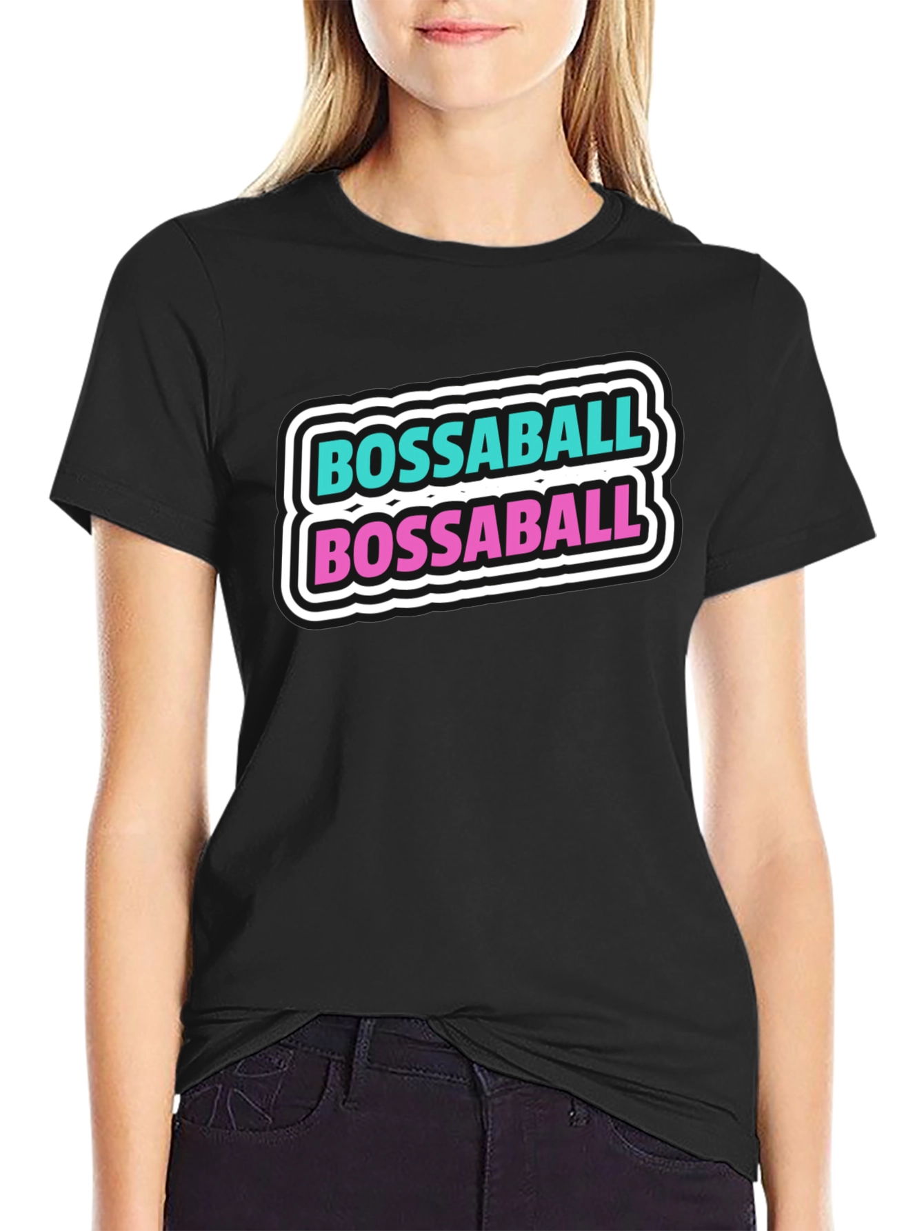 Black Bossaball Graphic T-Shirt - Black Casual Tee view 2