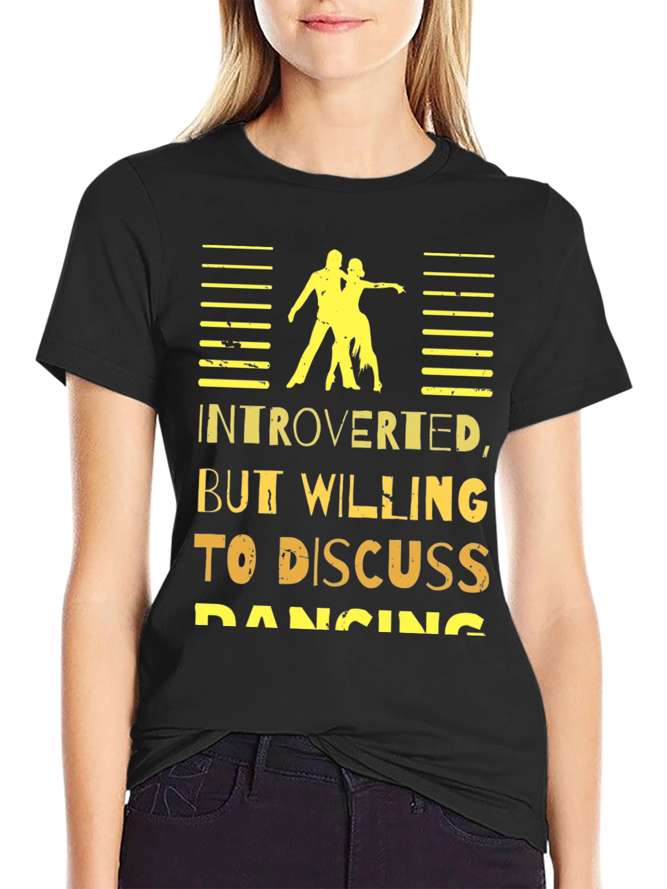 Black Introverted Dancing T-Shirt view 2