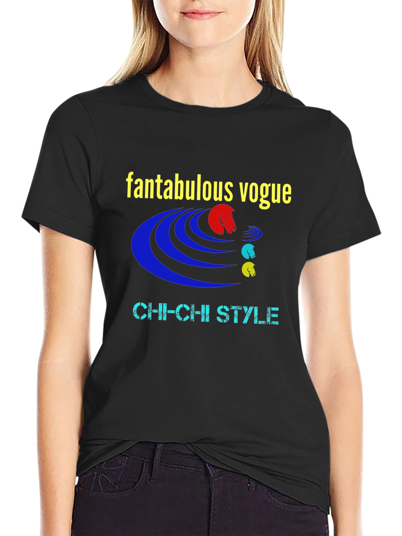 Black Fantabulous Vogue T-Shirt - Stylish Graphic Tee view 2