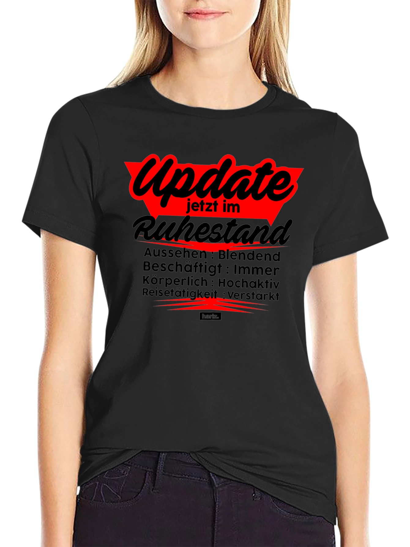 Black Retired Update T-Shirt: Blendend Hochaktiv Verstärkt view 2