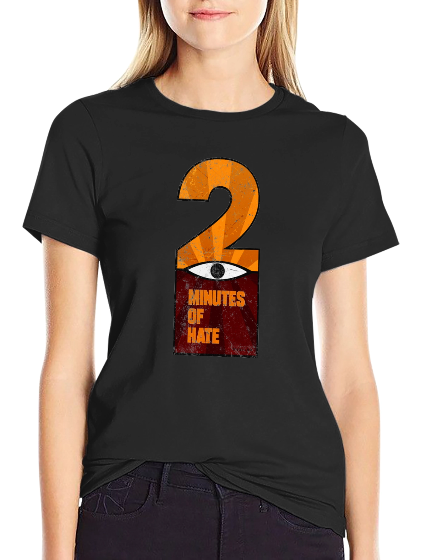 Black 2 Minutes of Hate Graphic T-Shirt view 2