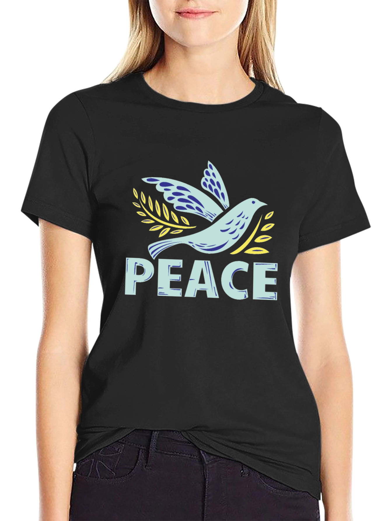 Black Peace Dove Graphic Tee - Unisex view 2