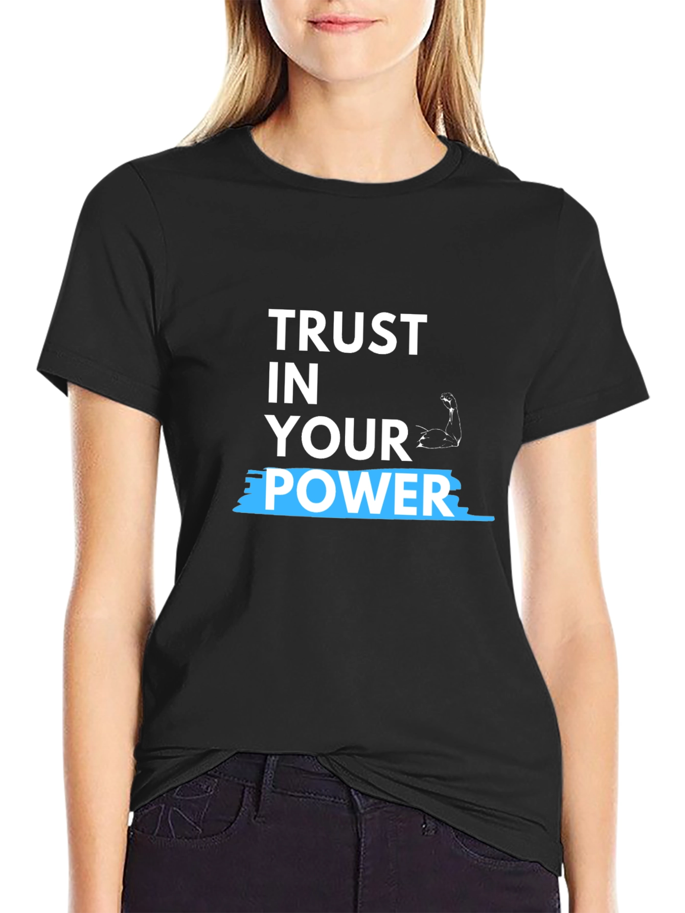 Black Trust In Your Power T-Shirt view 2