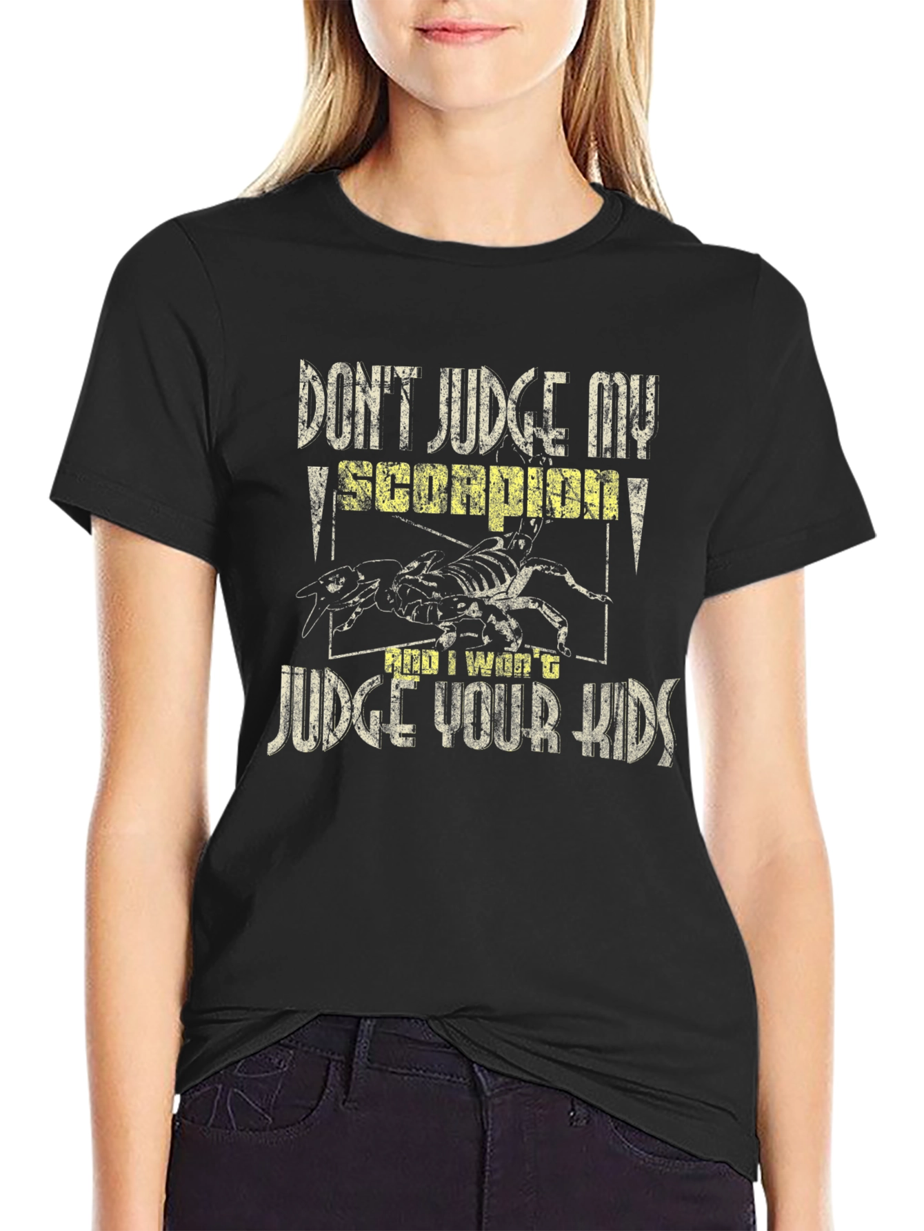 Black Scorpion Graphic Print Tee - Don't Judge Me! view 2