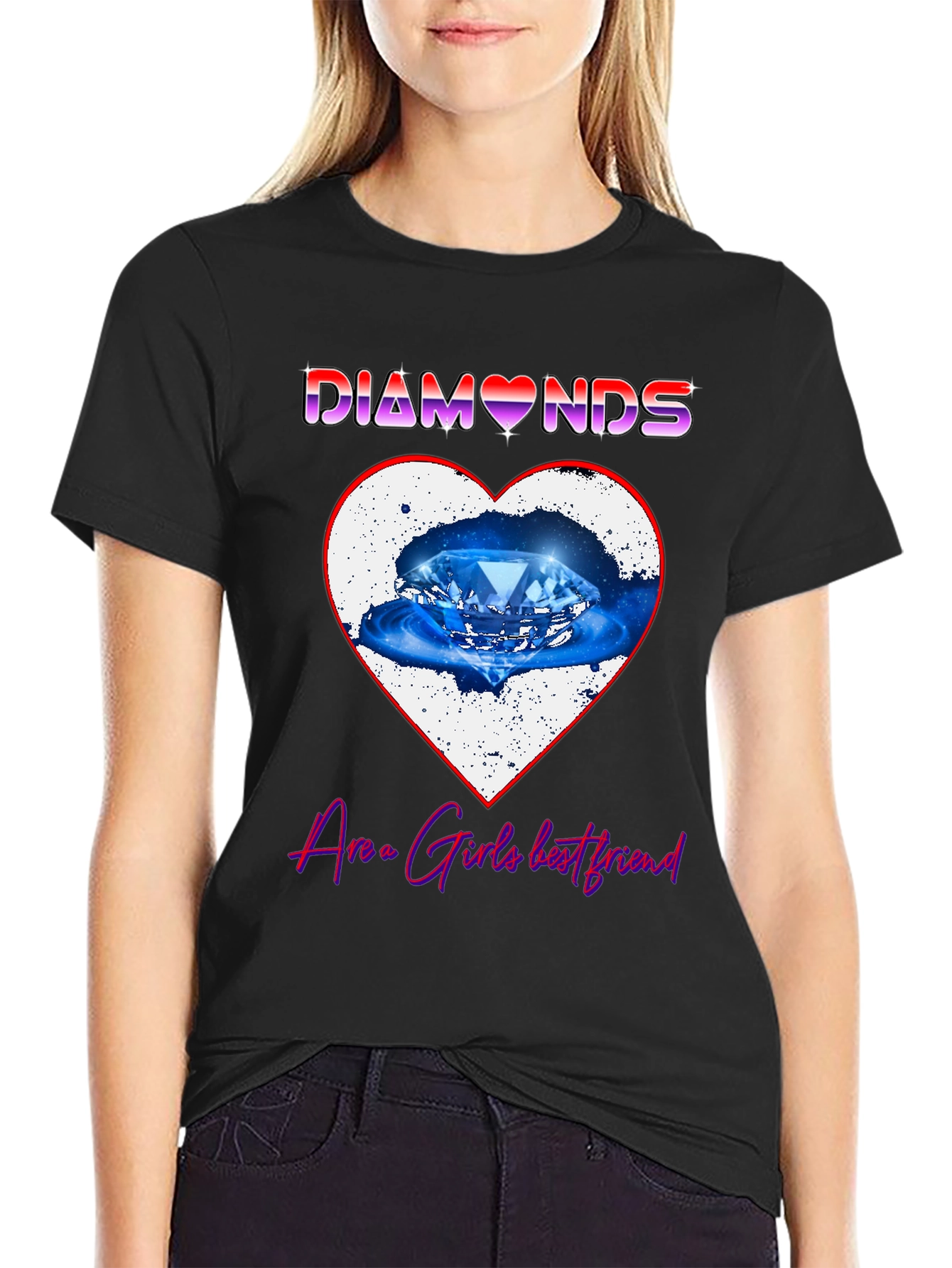 Black Diamonds Are a Girl's Best Friend Graphic Tee view 2
