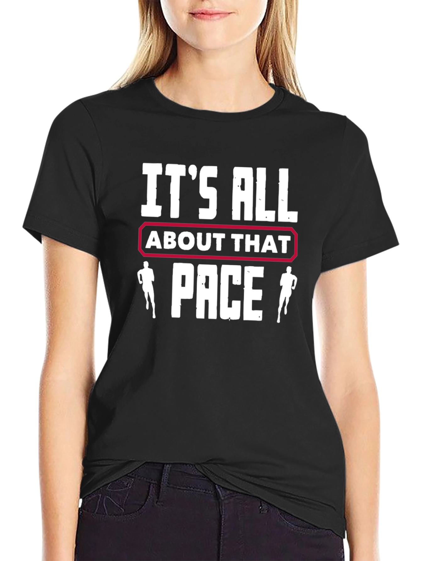 Black It's All About That Pace Running T-Shirt view 2