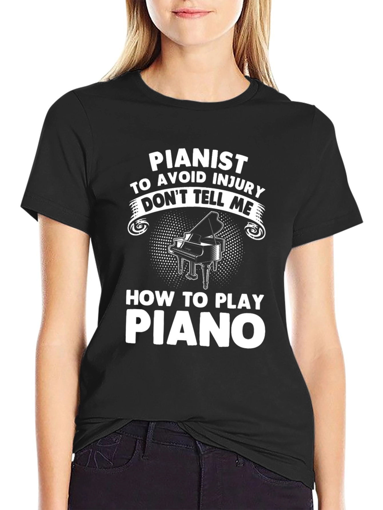 Black Pianist T-Shirt - Don't Tell Me How To Play view 2