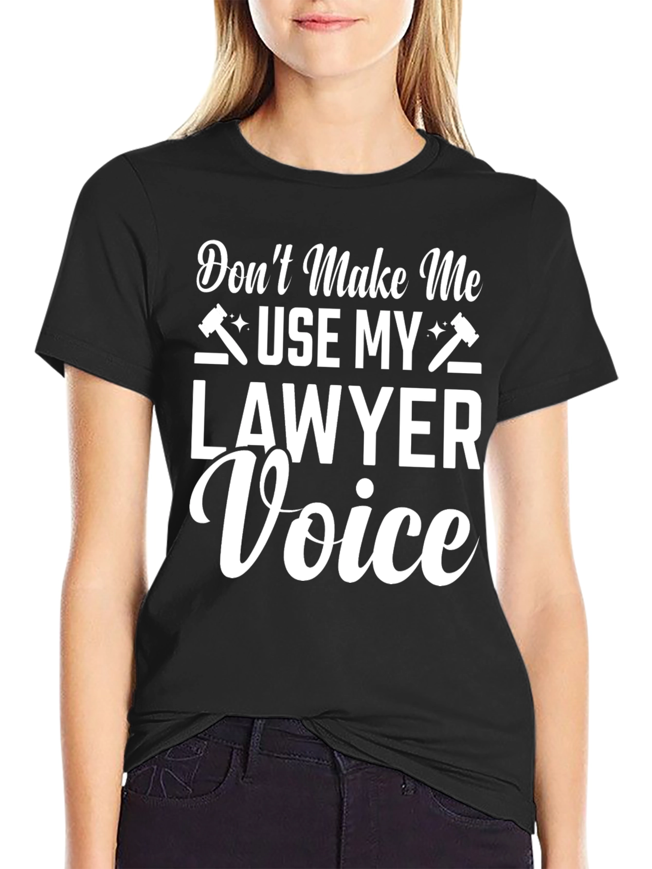 Black Lawyer Voice T-Shirt - Funny Attorney Gift view 2