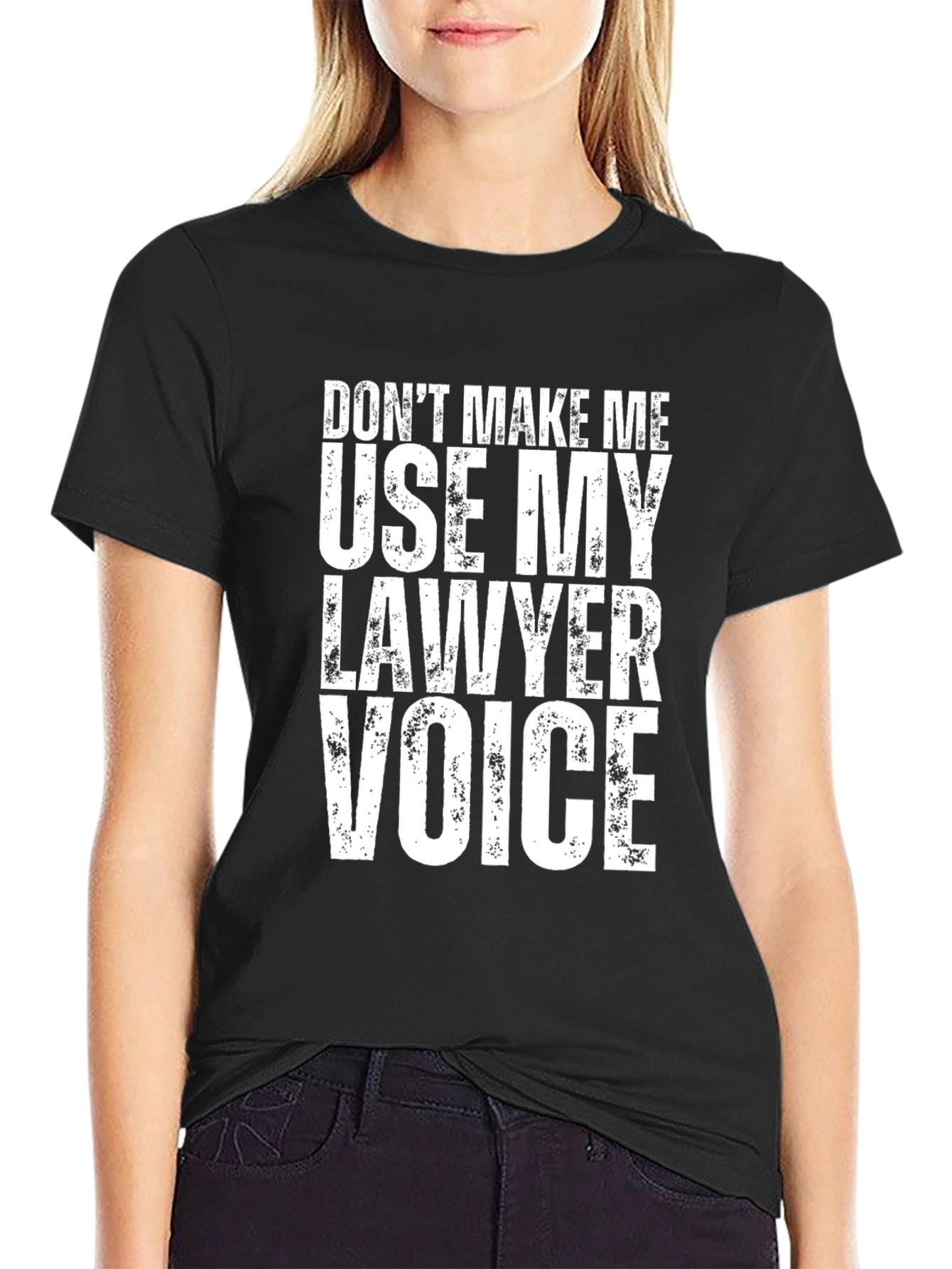 Black Lawyer Voice T-Shirt - Funny Attorney Gift view 2