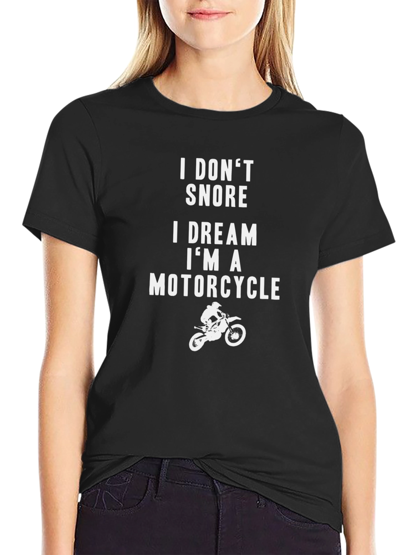 Black Motorcycle Dream T-Shirt - Funny Biker Tee view 2