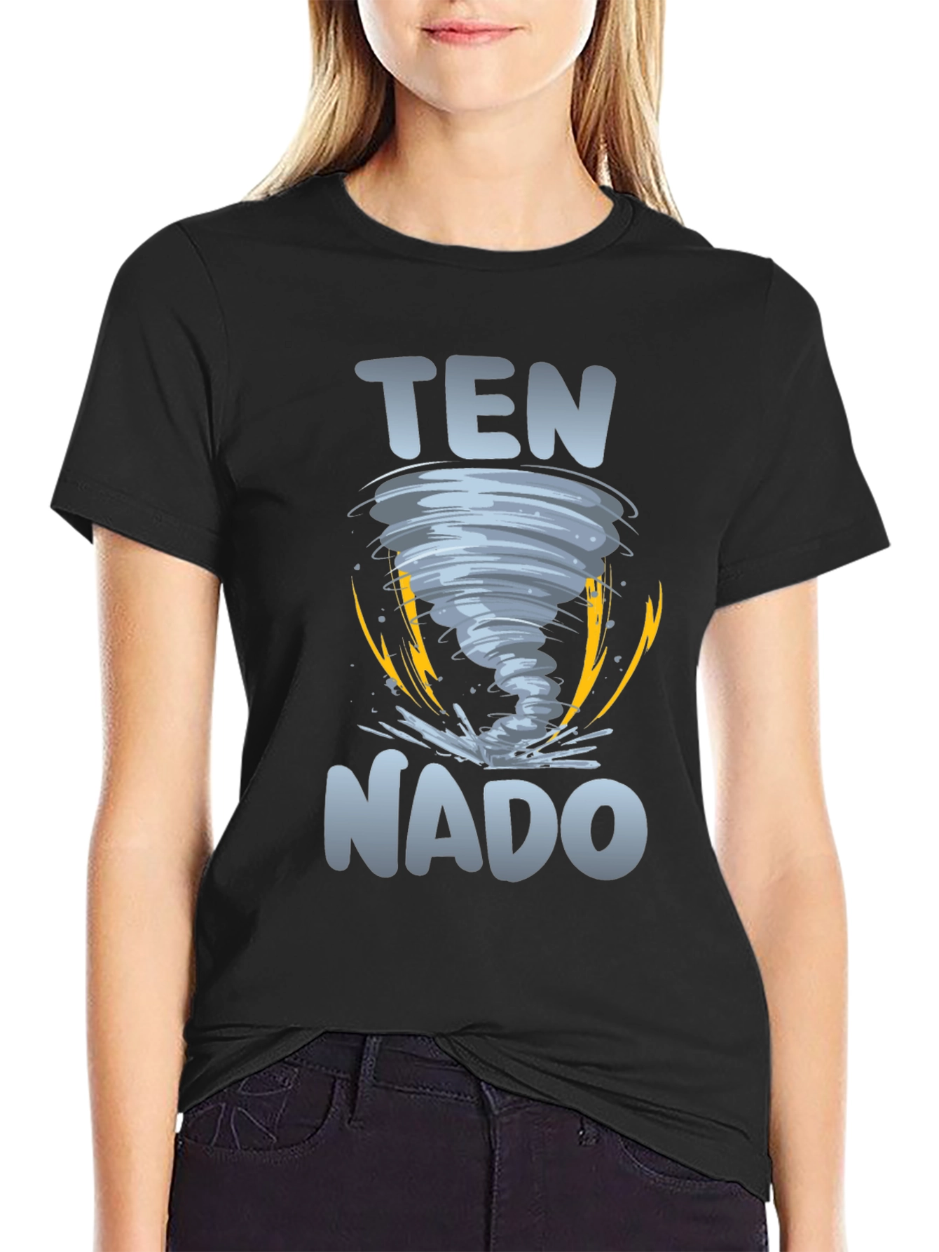 Black Ten Nado Tornado Graphic T-Shirt view 2