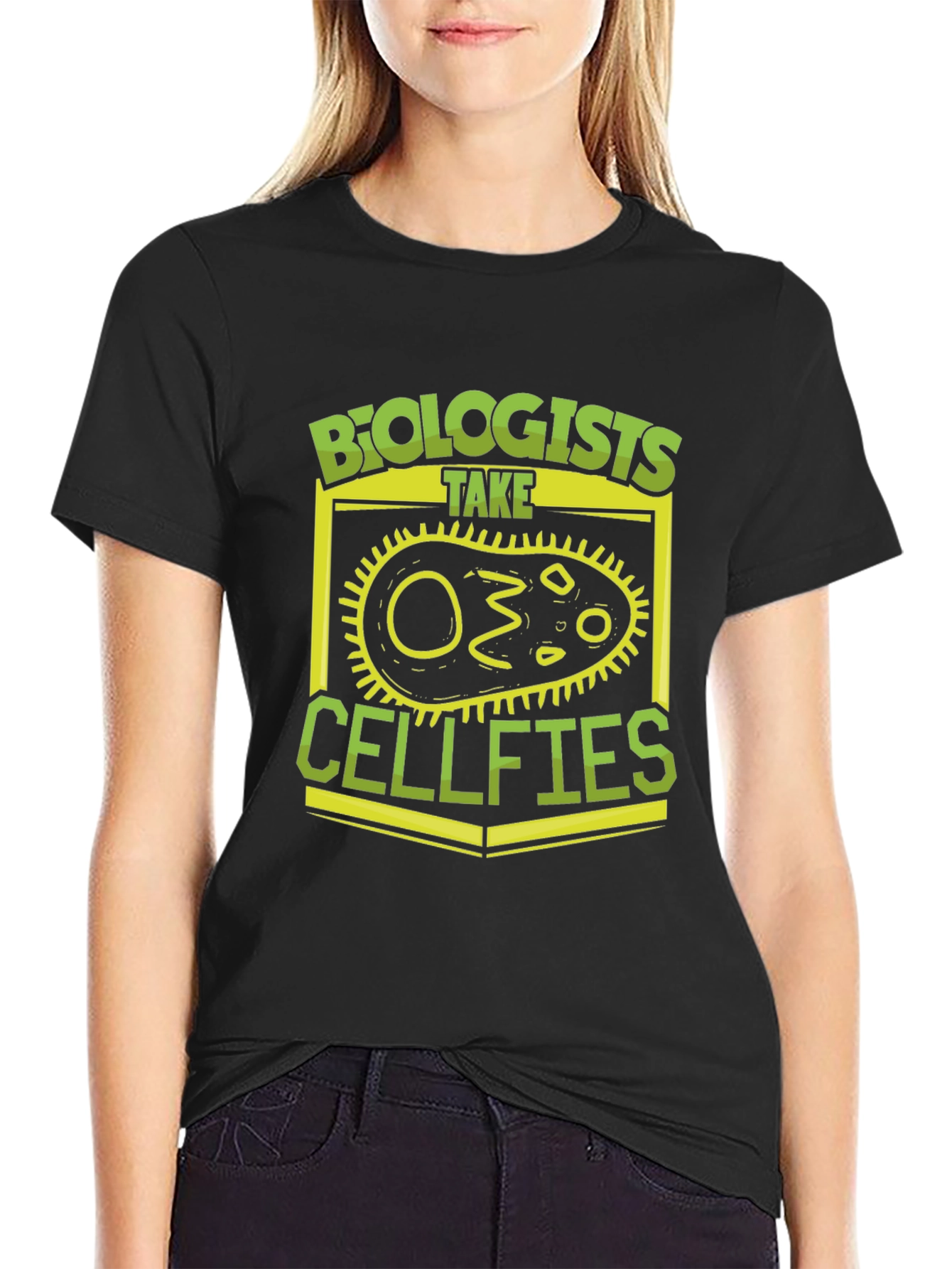 Black Biologists Take Cellfies Funny T-Shirt view 2