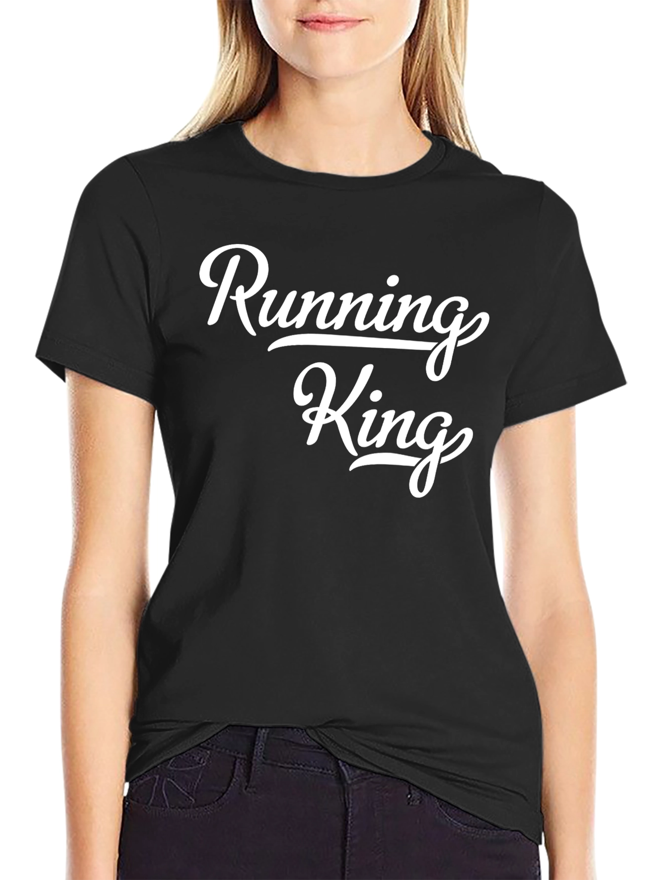 Black Running King Black T-Shirt view 2